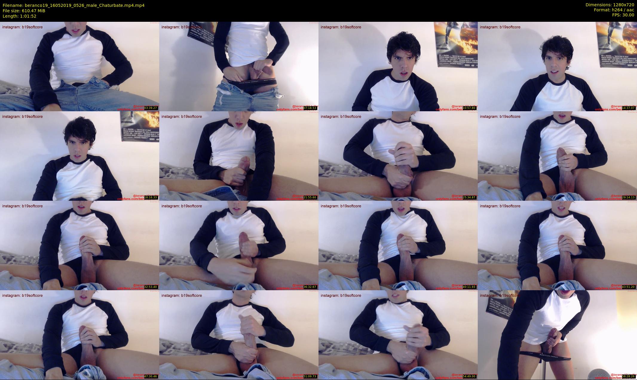 beranco19 — 62 minute Chaturbate male cam show recording, 720p, May 16, 2019