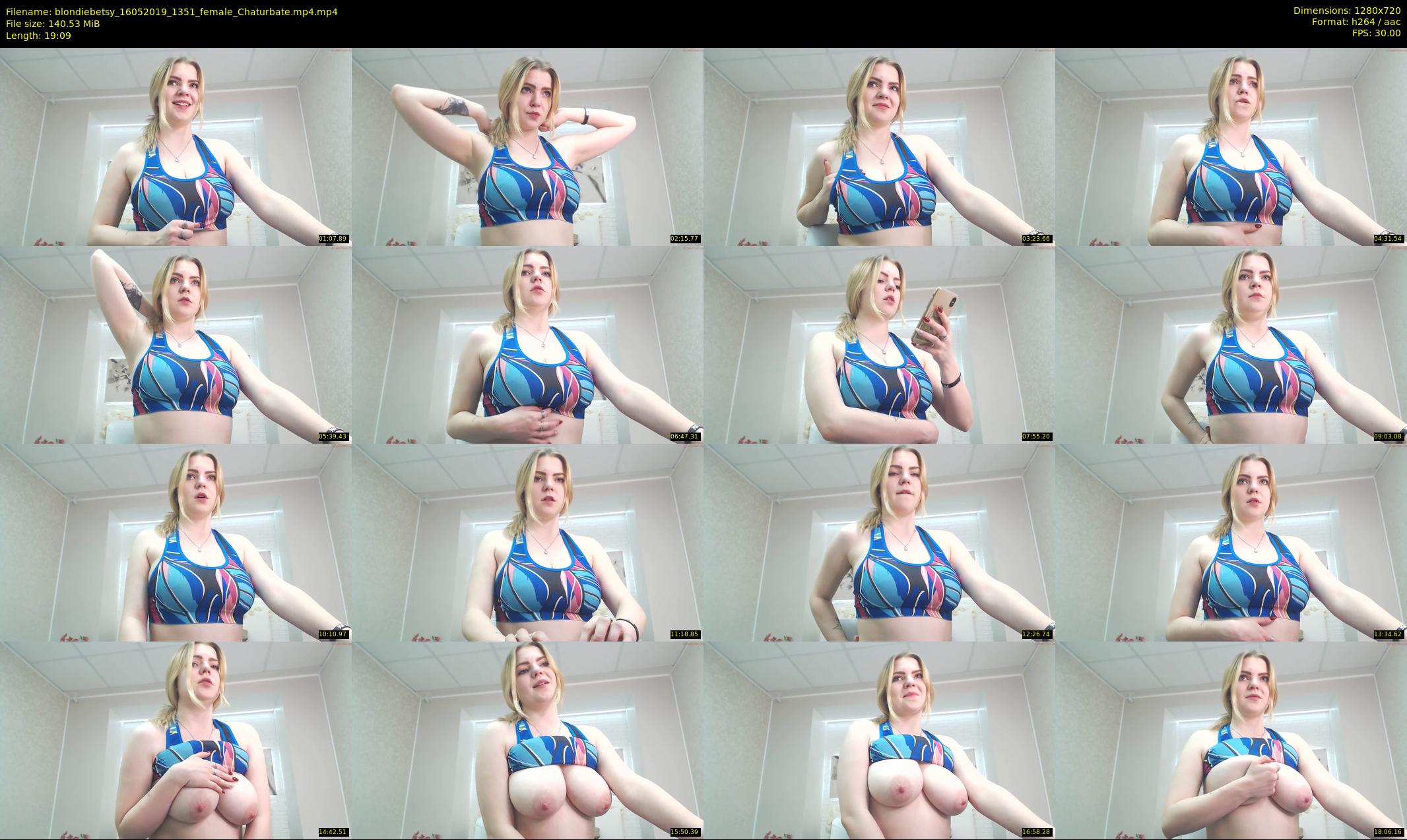 blondiebetsy — 20 minute Chaturbate female cam show recording, 720p, May 16, 2019