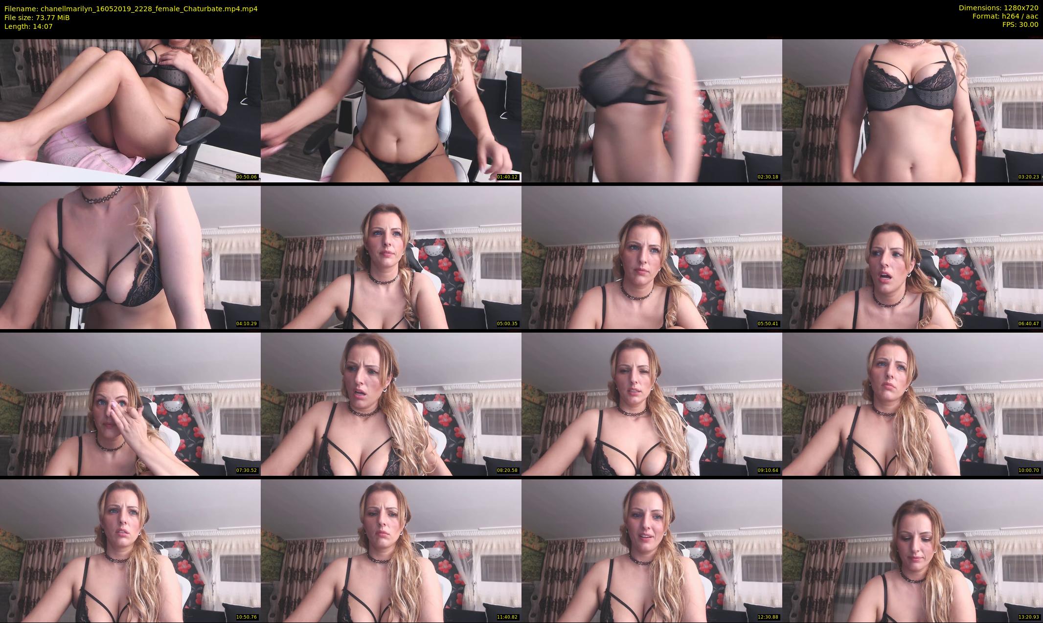chanellmarilyn — 15 minute Chaturbate female cam show recording, 720p, May 16, 2019