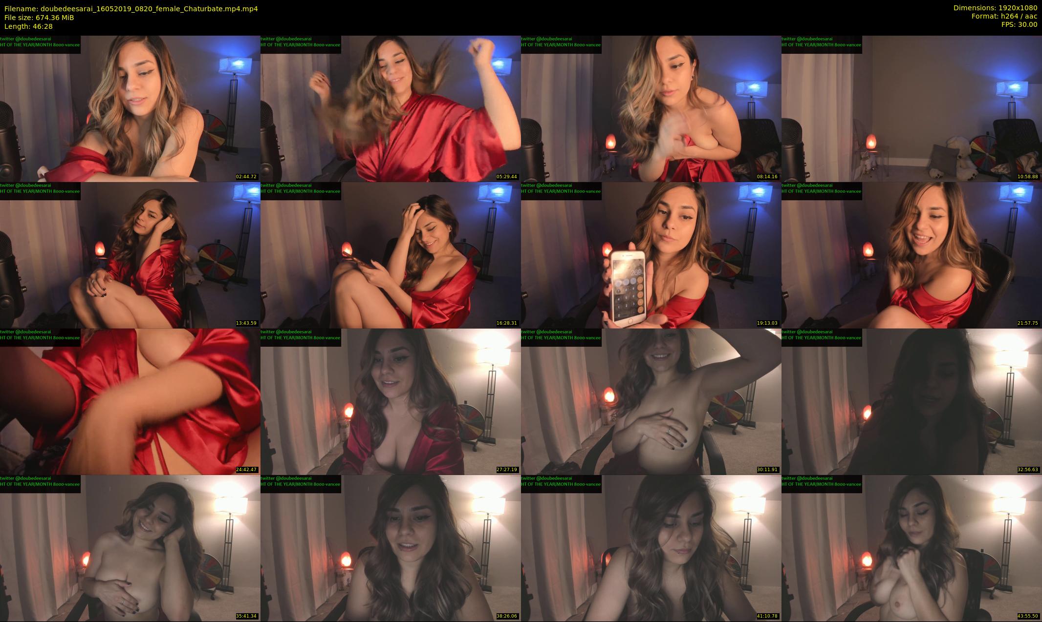 doubedeesarai — 47 minute Chaturbate female cam show recording, 1080p, May 16, 2019