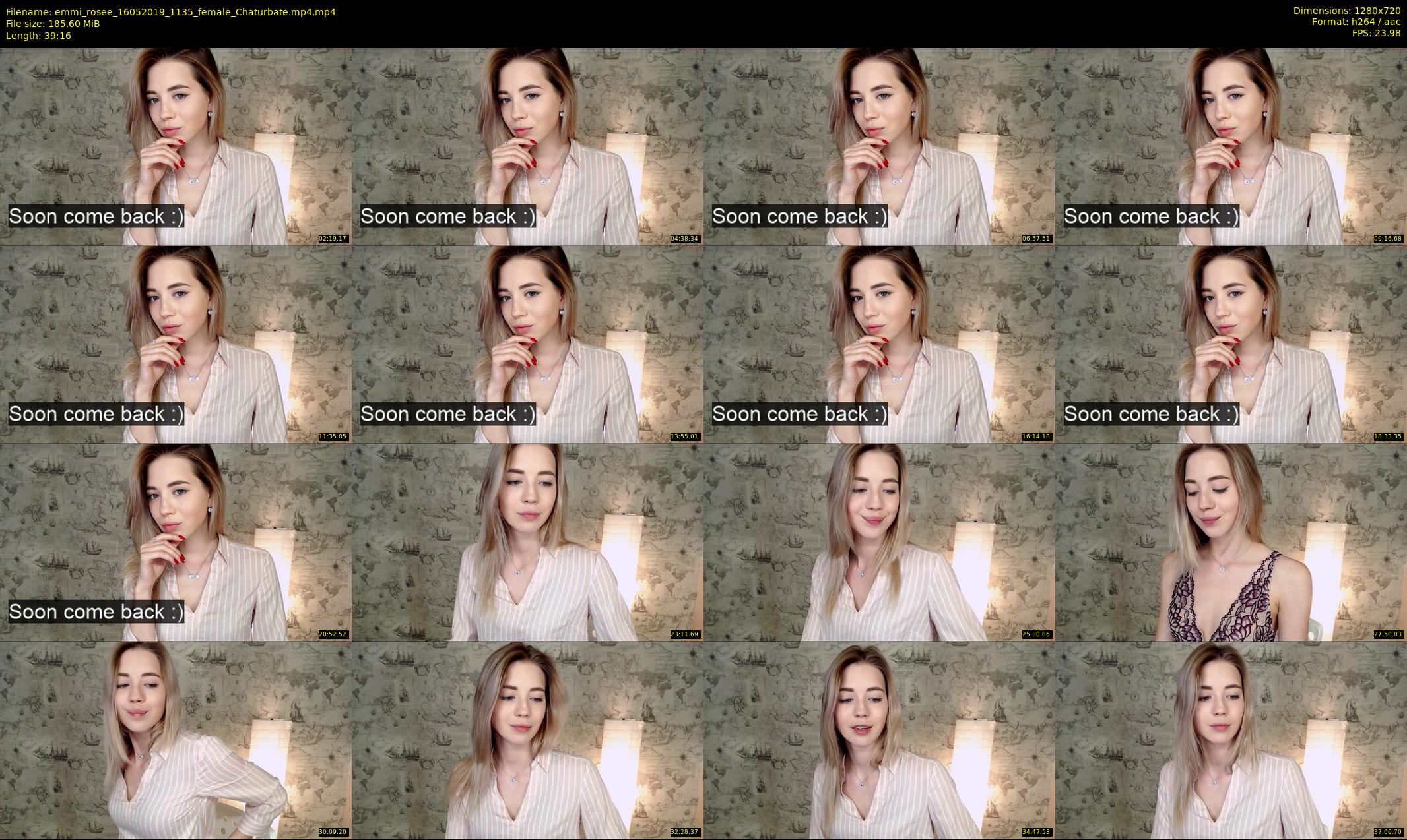 emmi_rosee — 40 minute Chaturbate female cam show recording, 720p, May 16, 2019