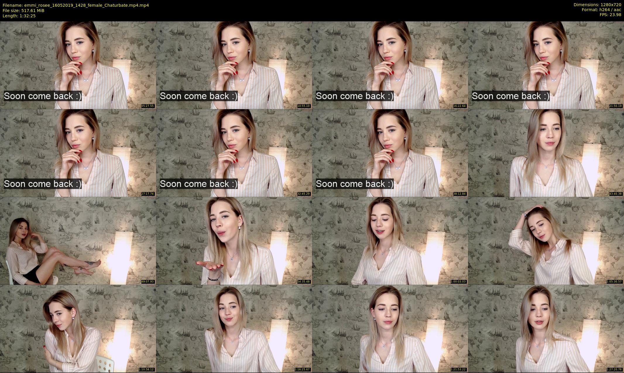 emmi_rosee — 93 minute Chaturbate female cam show recording, 720p, May 16, 2019