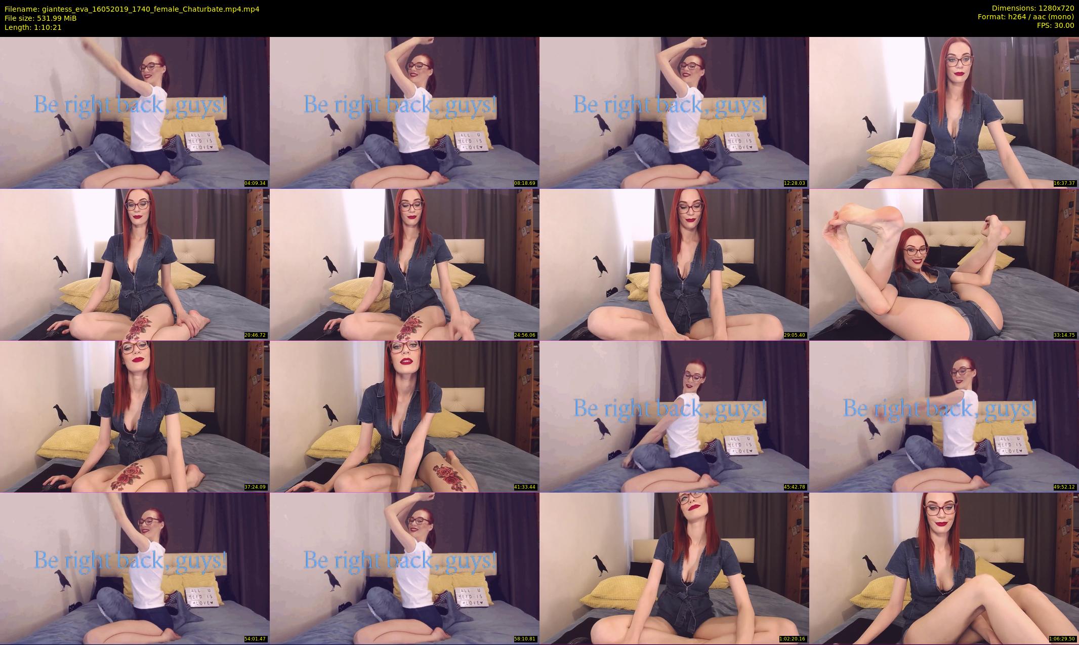 giantess_eva — 71 minute Chaturbate female cam show recording, 720p, May 16, 2019