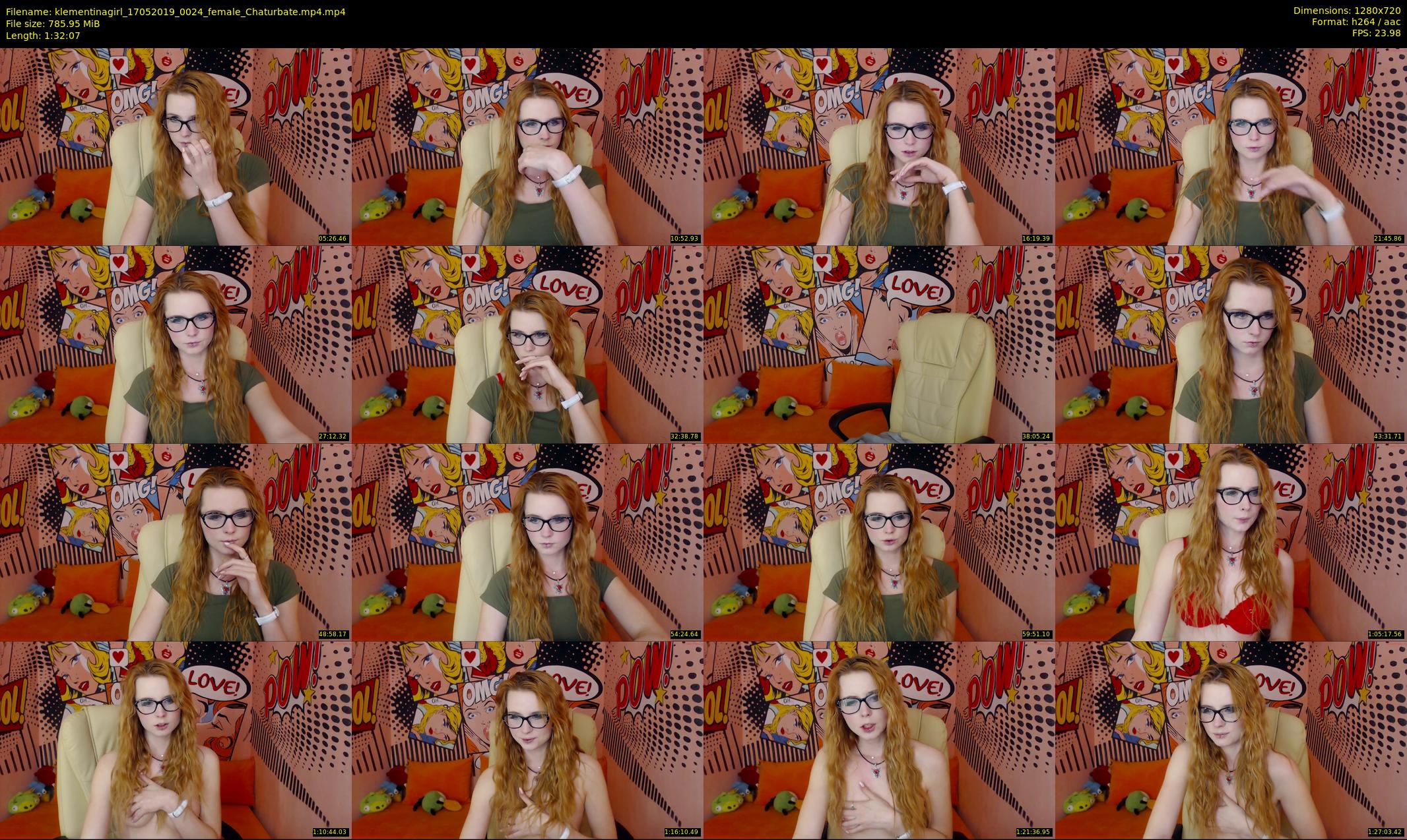 klementinagirl — 93 minute Chaturbate female cam show recording, 720p, May 17, 2019