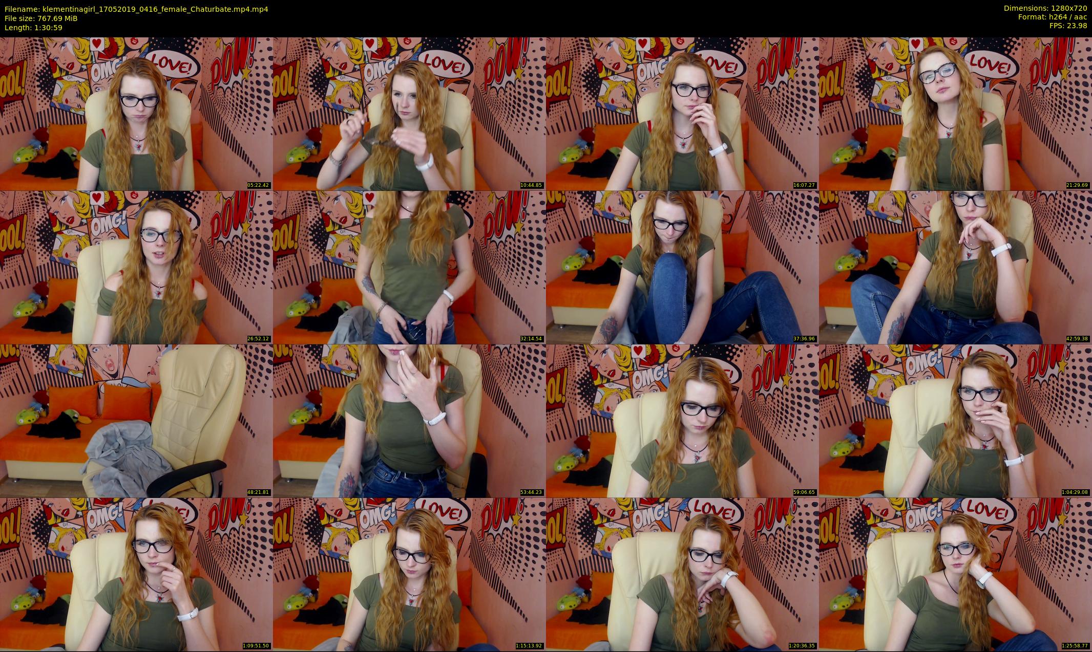 klementinagirl — 91 minute Chaturbate female cam show recording, 720p, May 17, 2019