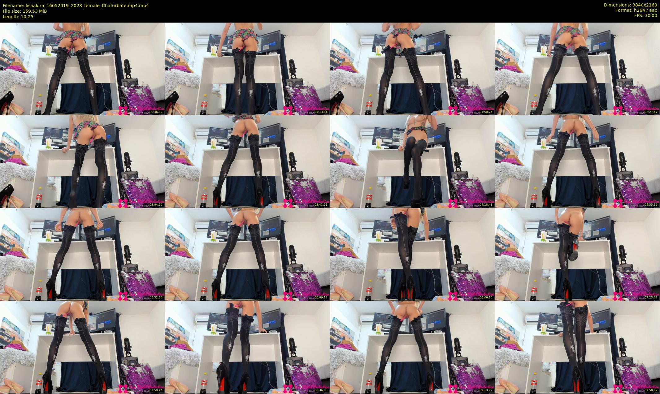 lisaakira — 11 minute Chaturbate female cam show recording, 4K, May 16, 2019
