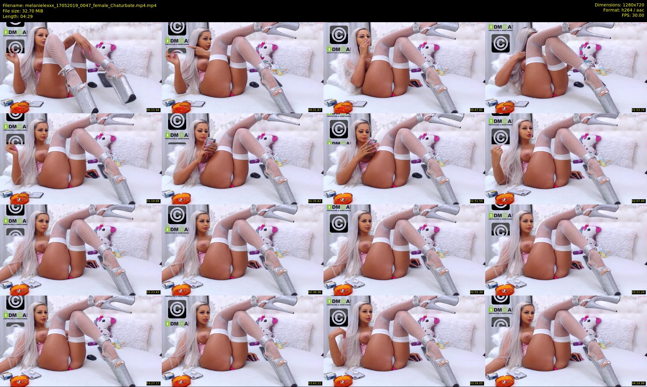 melanielexxx — 5 minute Chaturbate female cam show recording, 720p, May 17, 2019