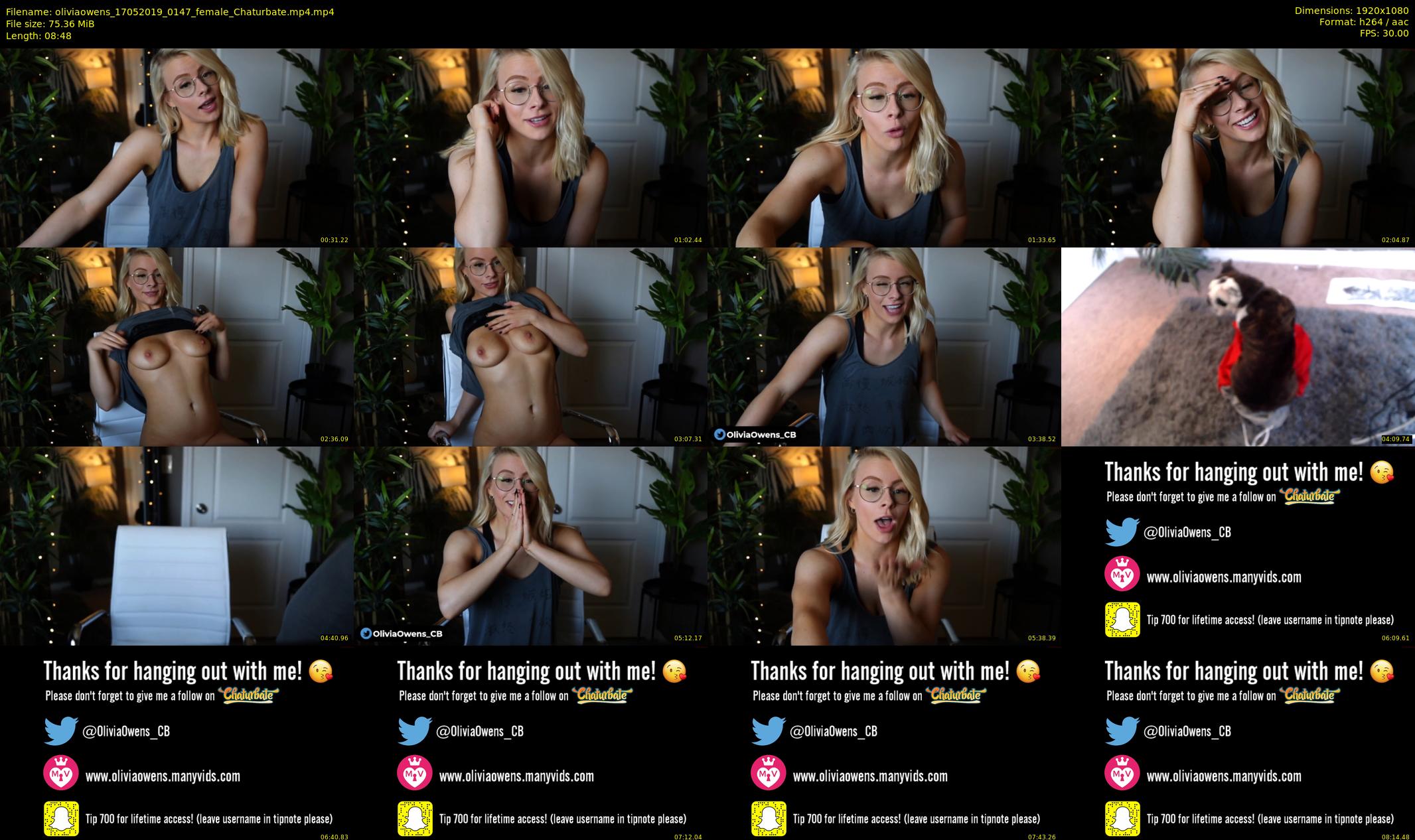 oliviaowens — 9 minute Chaturbate female cam show recording, 1080p, May 17, 2019