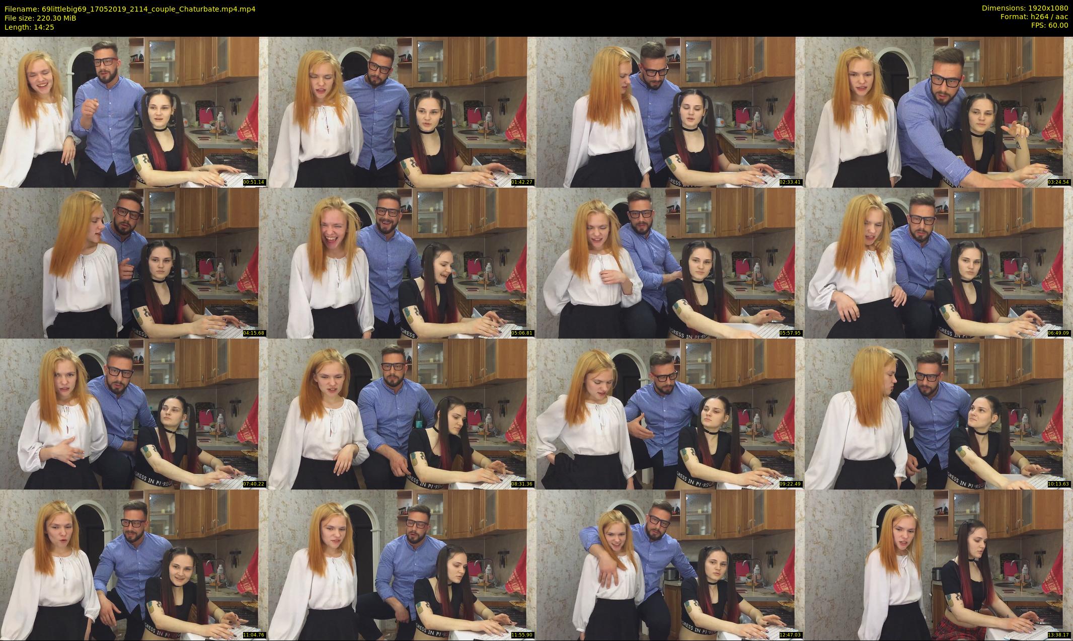 69littlebig69 — 15 minute Chaturbate couple cam show recording, 1080p, May 17, 2019
