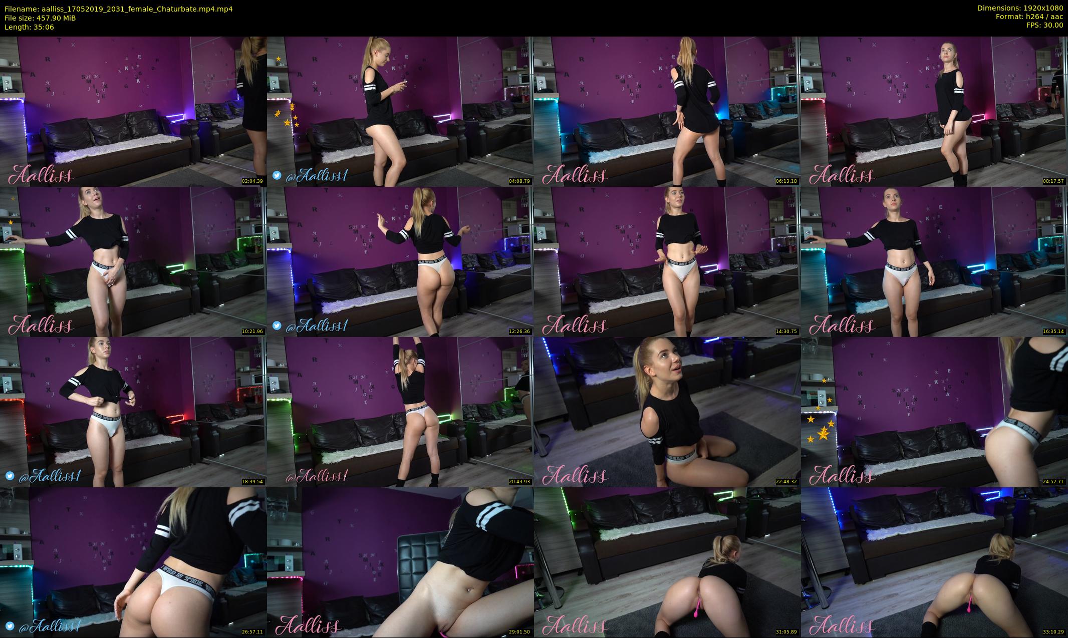 aalliss — 36 minute Chaturbate female cam show recording, 1080p, May 17, 2019