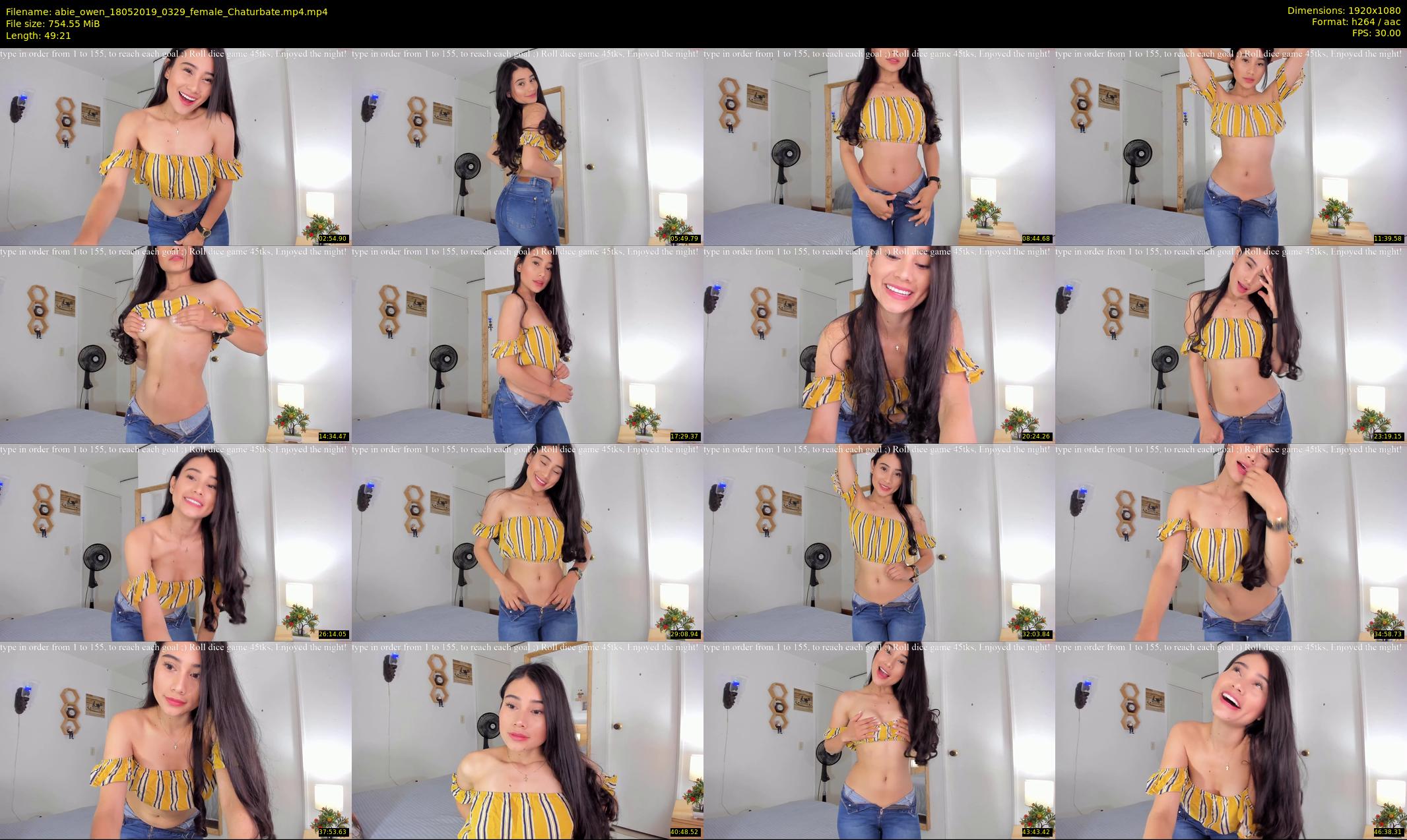 abie_owen — 50 minute Chaturbate female cam show recording, 1080p, May 18, 2019