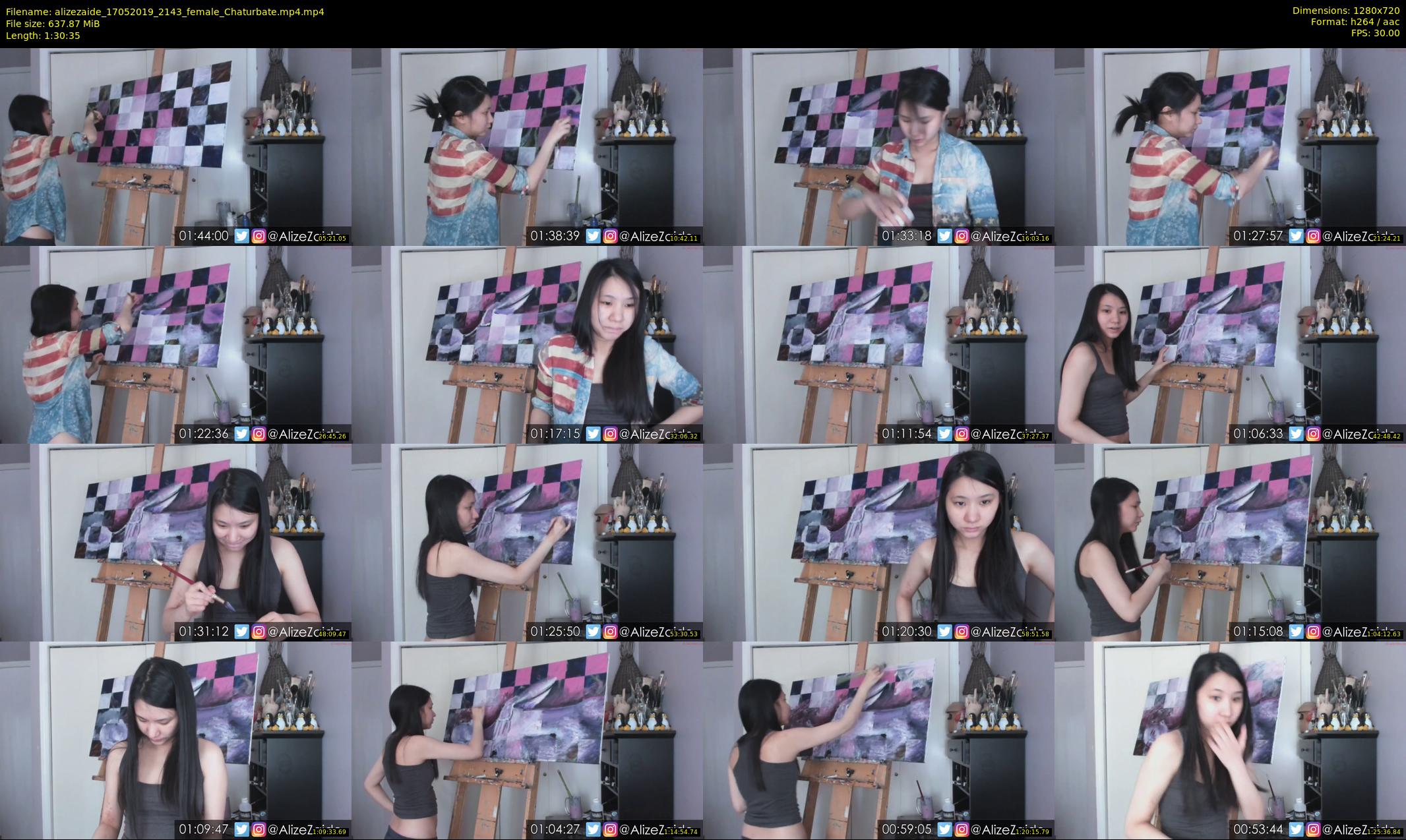 alizezaide — 91 minute Chaturbate female cam show recording, 720p, May 17, 2019