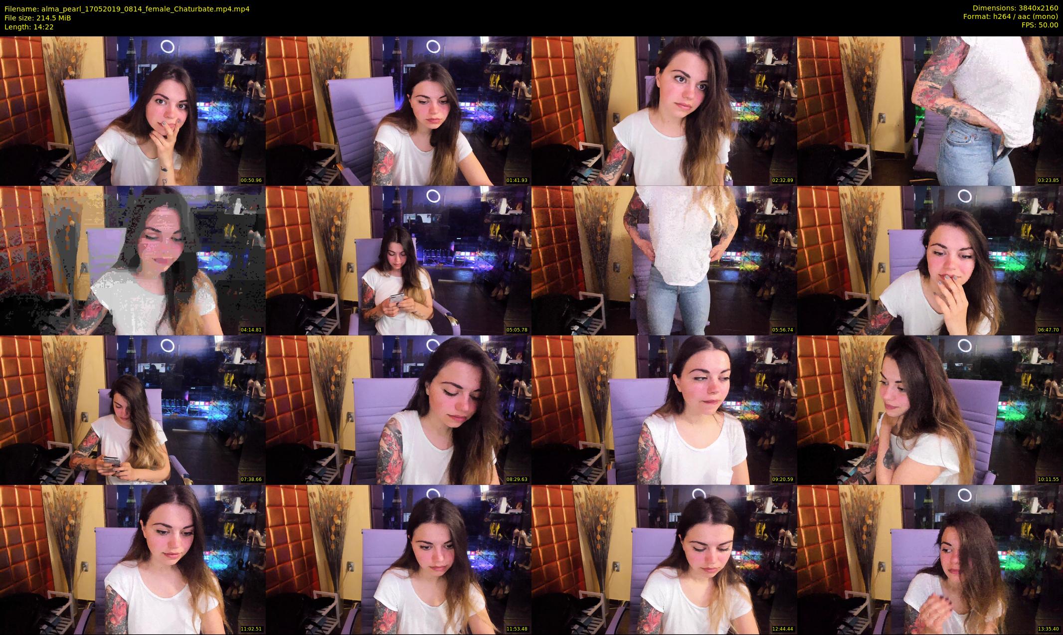alma_pearl — 15 minute Chaturbate female cam show recording, 4K, May 17, 2019