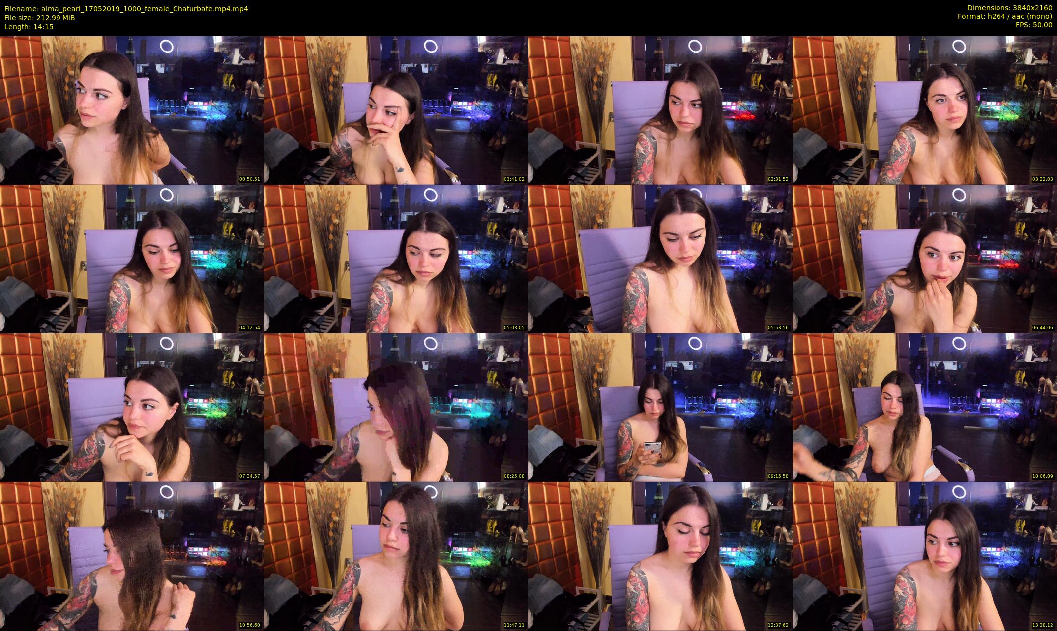 alma_pearl — 15 minute Chaturbate female cam show recording, 4K, May 17, 2019