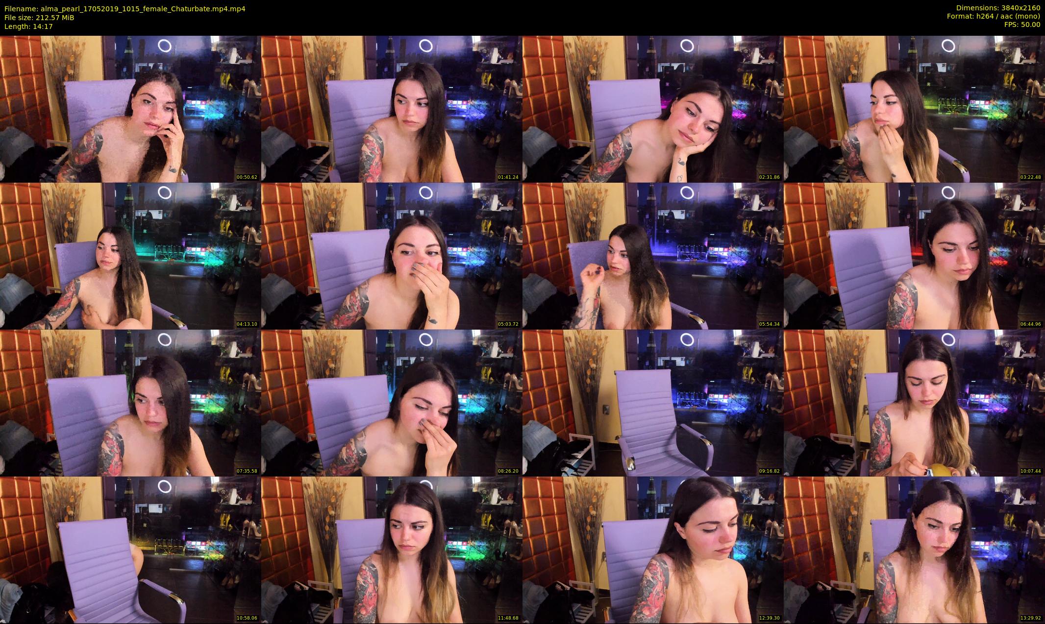 alma_pearl — 15 minute Chaturbate female cam show recording, 4K, May 17, 2019