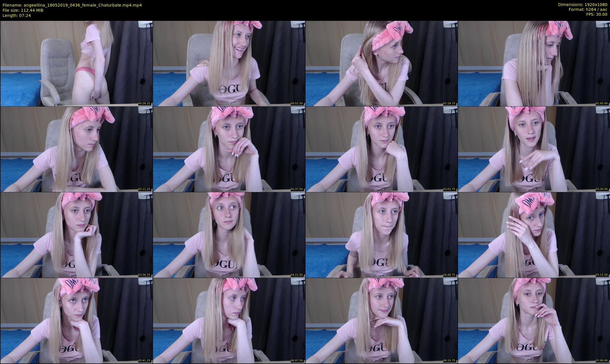 angeellina — 8 minute Chaturbate female cam show recording, 1080p, May 18, 2019