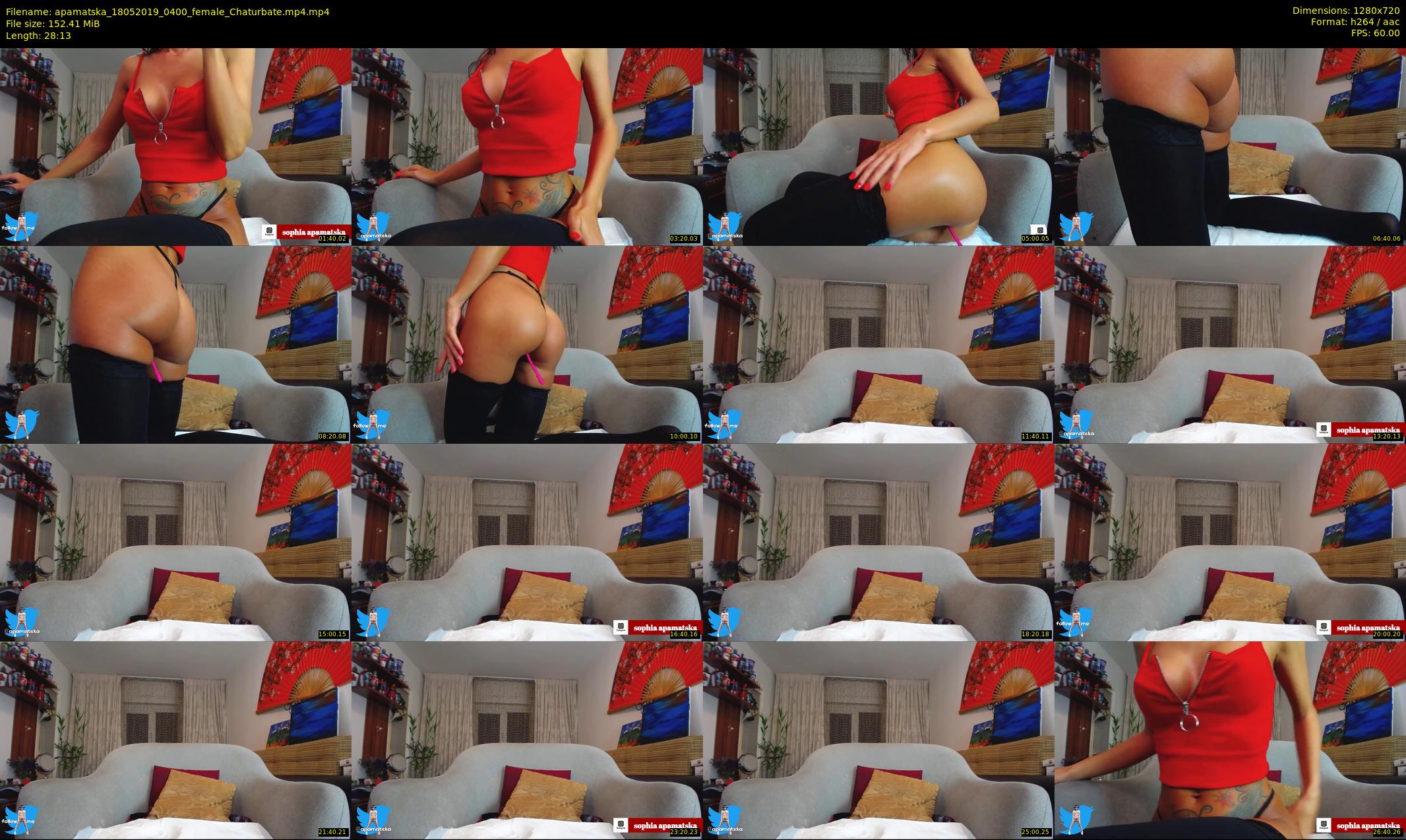 apamatska — 29 minute Chaturbate female cam show recording, 720p, May 18, 2019