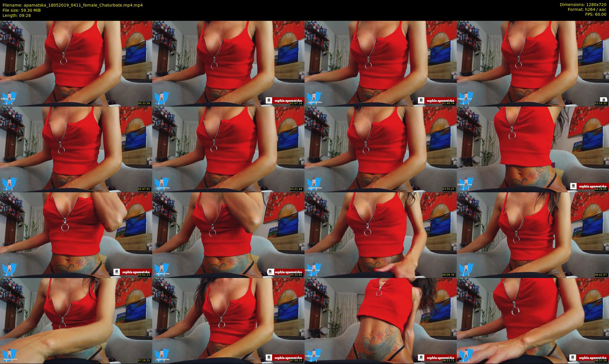 apamatska — 10 minute Chaturbate female cam show recording, 720p, May 18, 2019