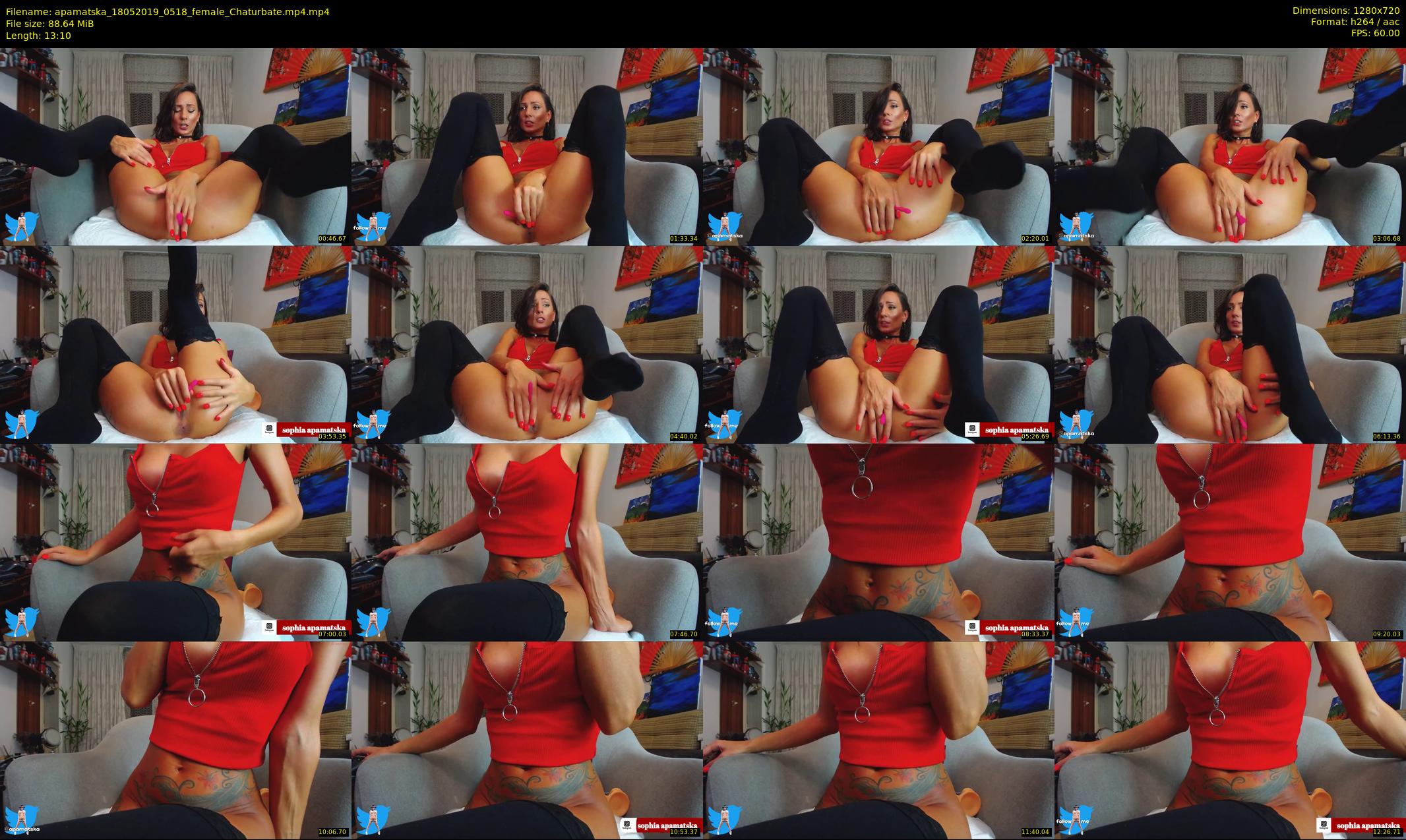 apamatska — 14 minute Chaturbate female cam show recording, 720p, May 18, 2019