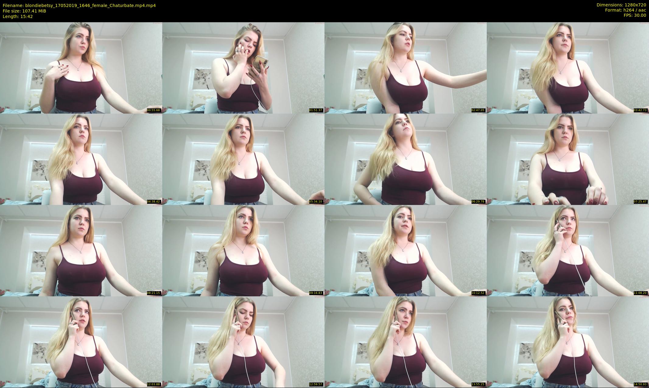 blondiebetsy — 16 minute Chaturbate female cam show recording, 720p, May 17, 2019