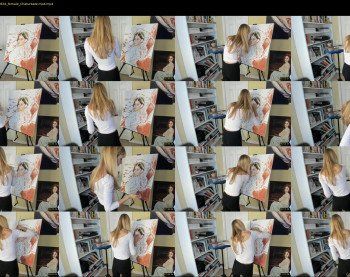 cutiepainter — 13 minute Chaturbate female cam show recording, 480p, May 17, 2019