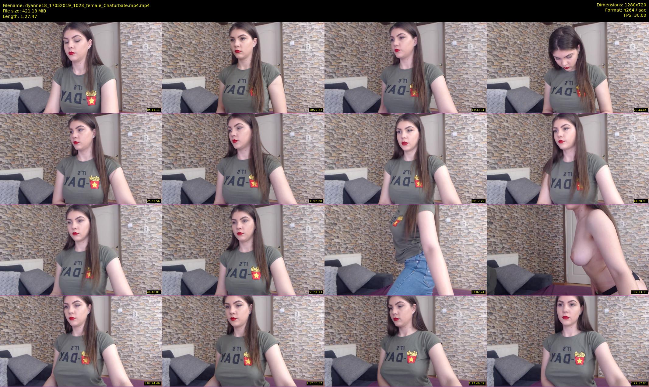 dyanne18 — 88 minute Chaturbate female cam show recording, 720p, May 17, 2019