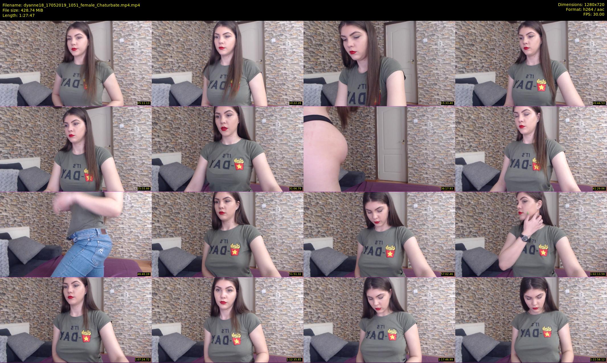 dyanne18 — 88 minute Chaturbate female cam show recording, 720p, May 17, 2019