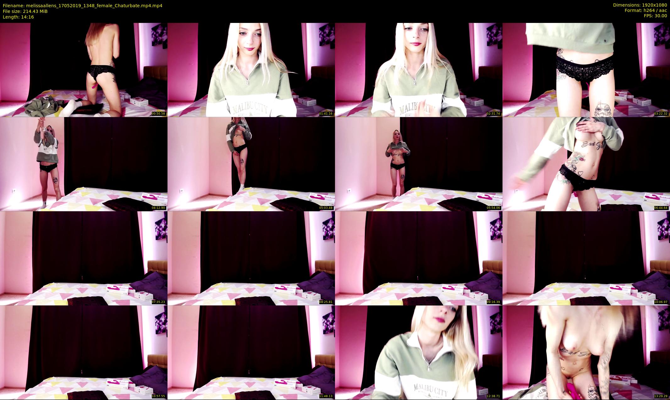 melissaallens — 15 minute Chaturbate female cam show recording, 1080p, May 17, 2019
