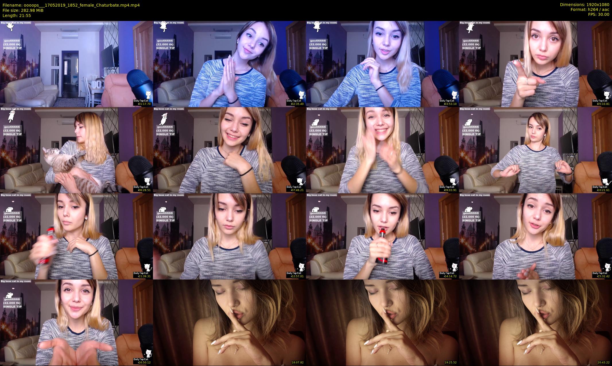 oooops__ — 22 minute Chaturbate female cam show recording, 1080p, May 17, 2019