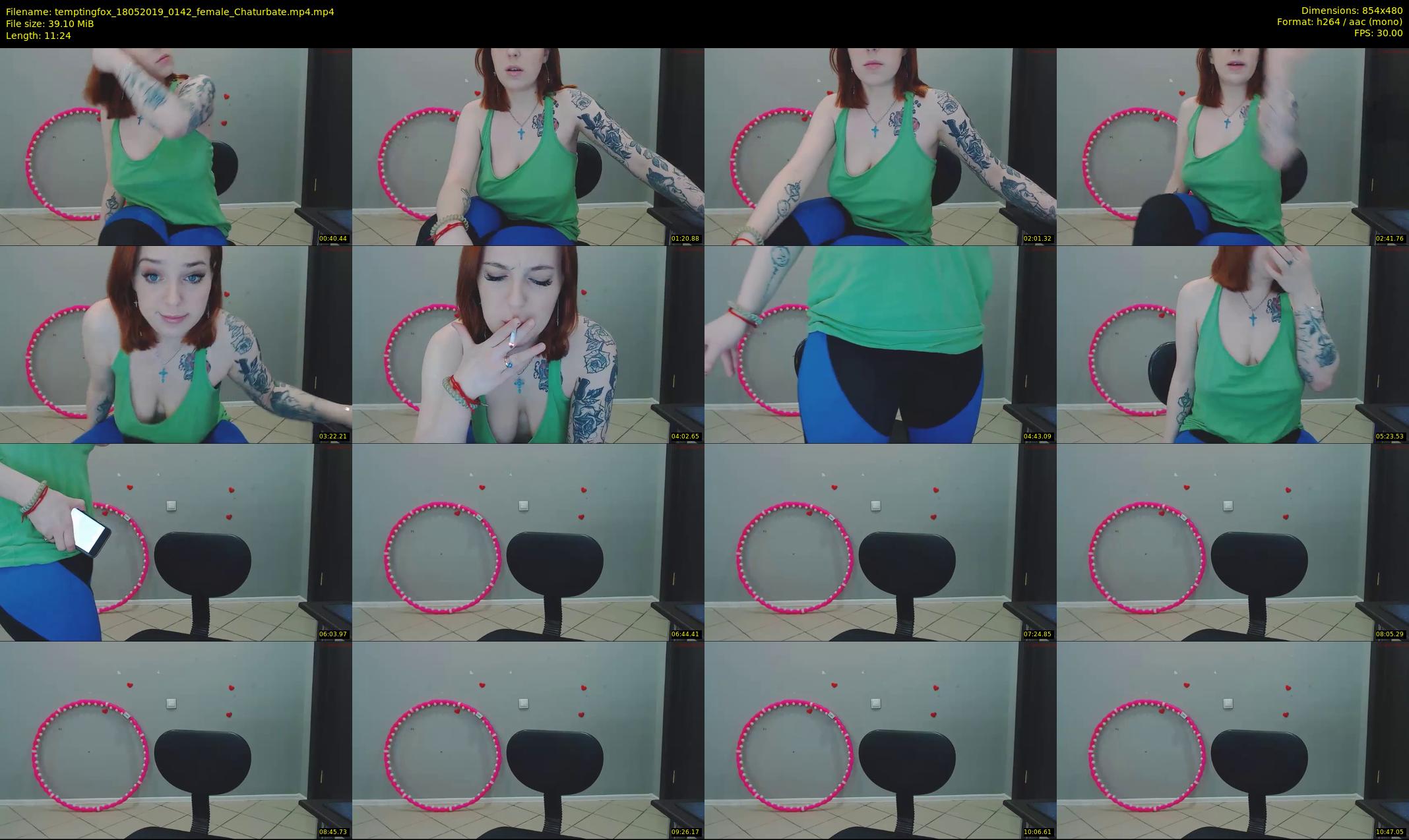 temptingfox — 12 minute Chaturbate female cam show recording, 480p, May 18, 2019