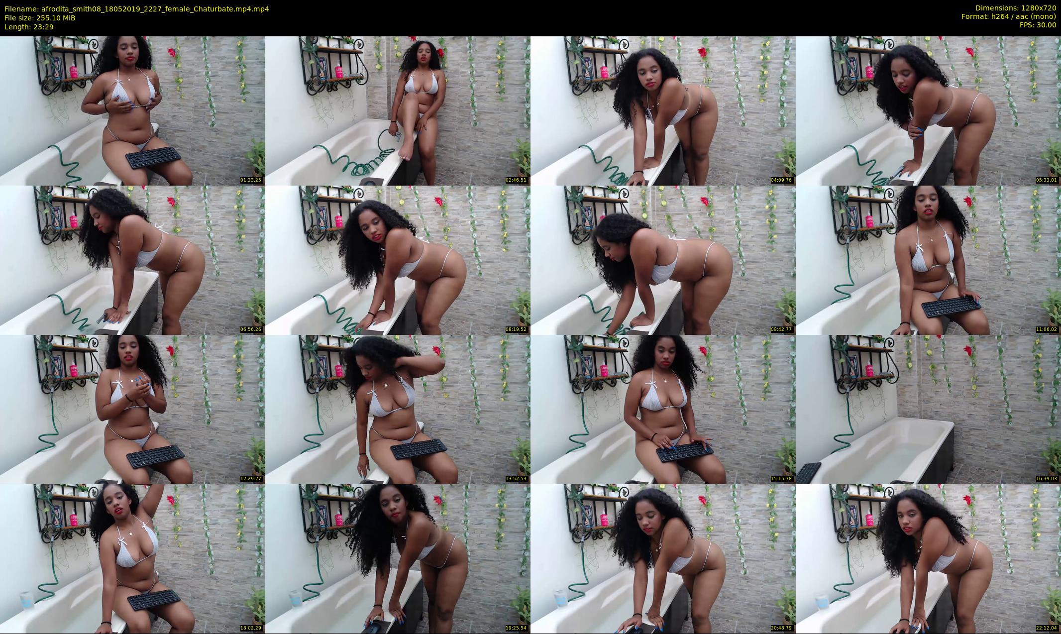afrodita_smith08 — 24 minute Chaturbate female cam show recording, 720p, May 18, 2019
