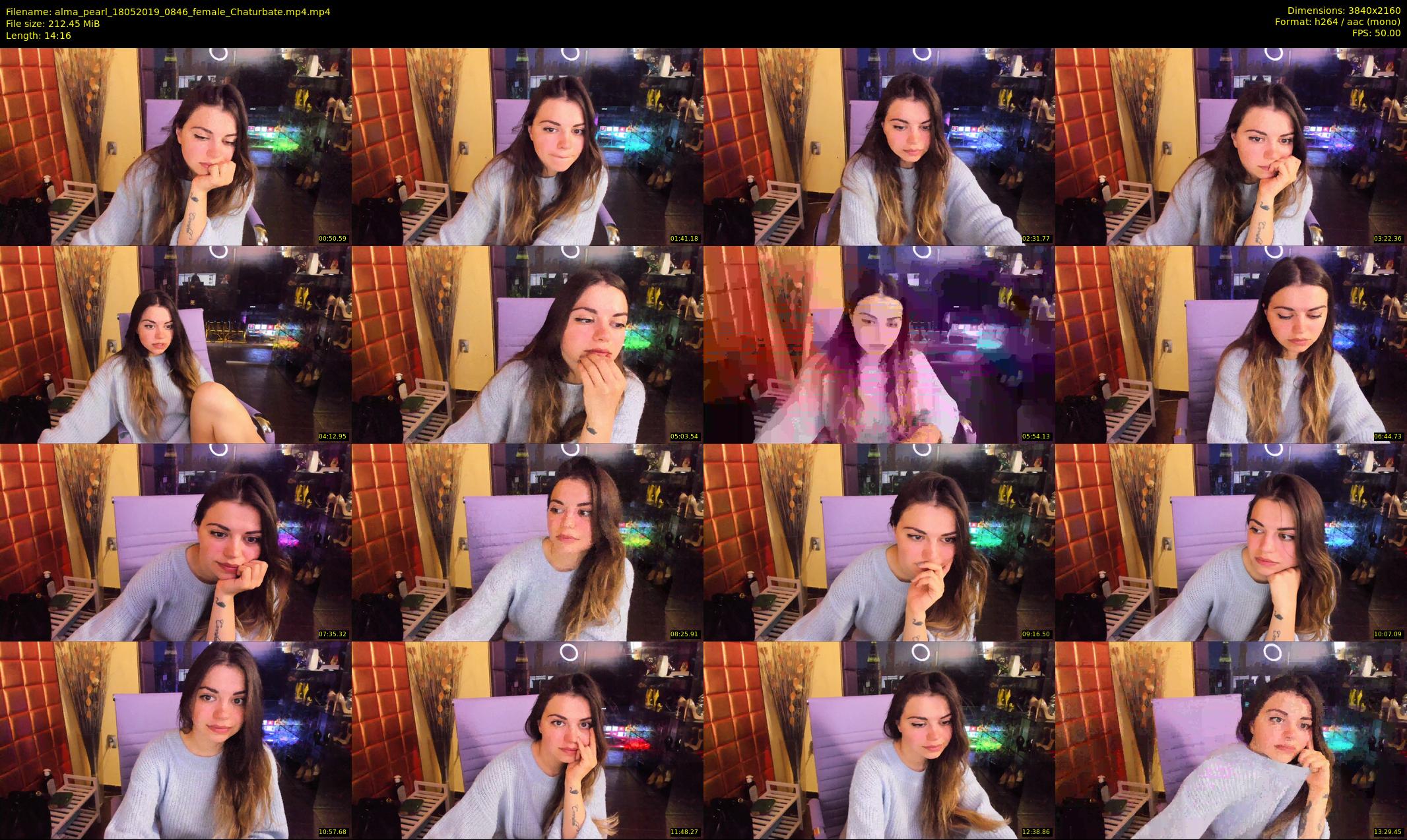 alma_pearl — 15 minute Chaturbate female cam show recording, 4K, May 18, 2019