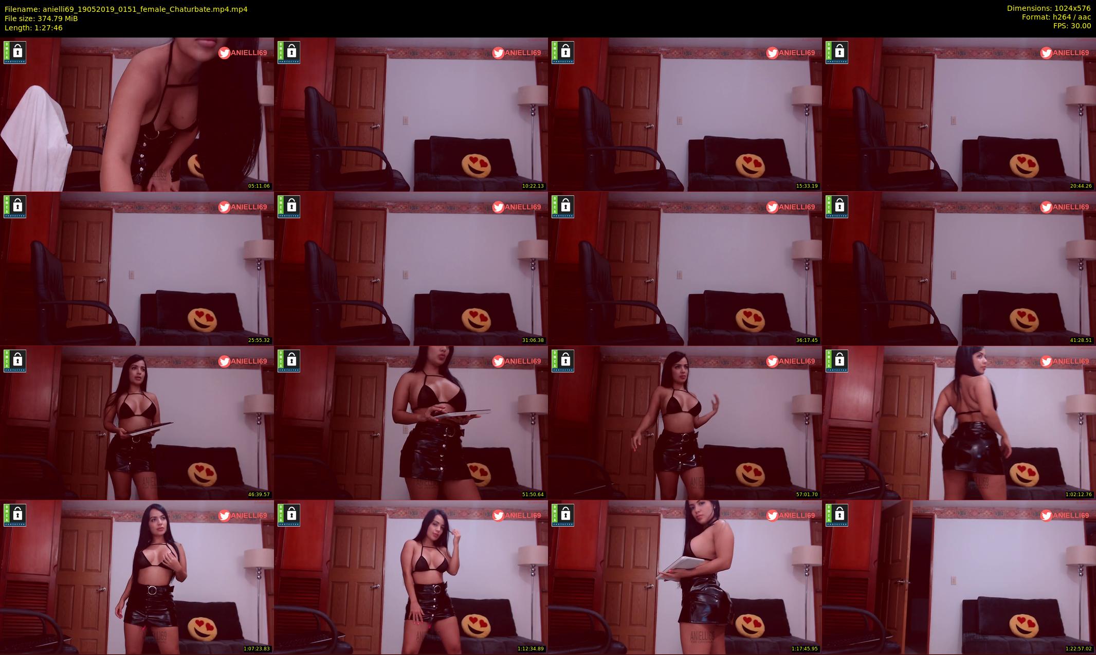 anielli69 — 88 minute Chaturbate female cam show recording, 480p, May 19, 2019