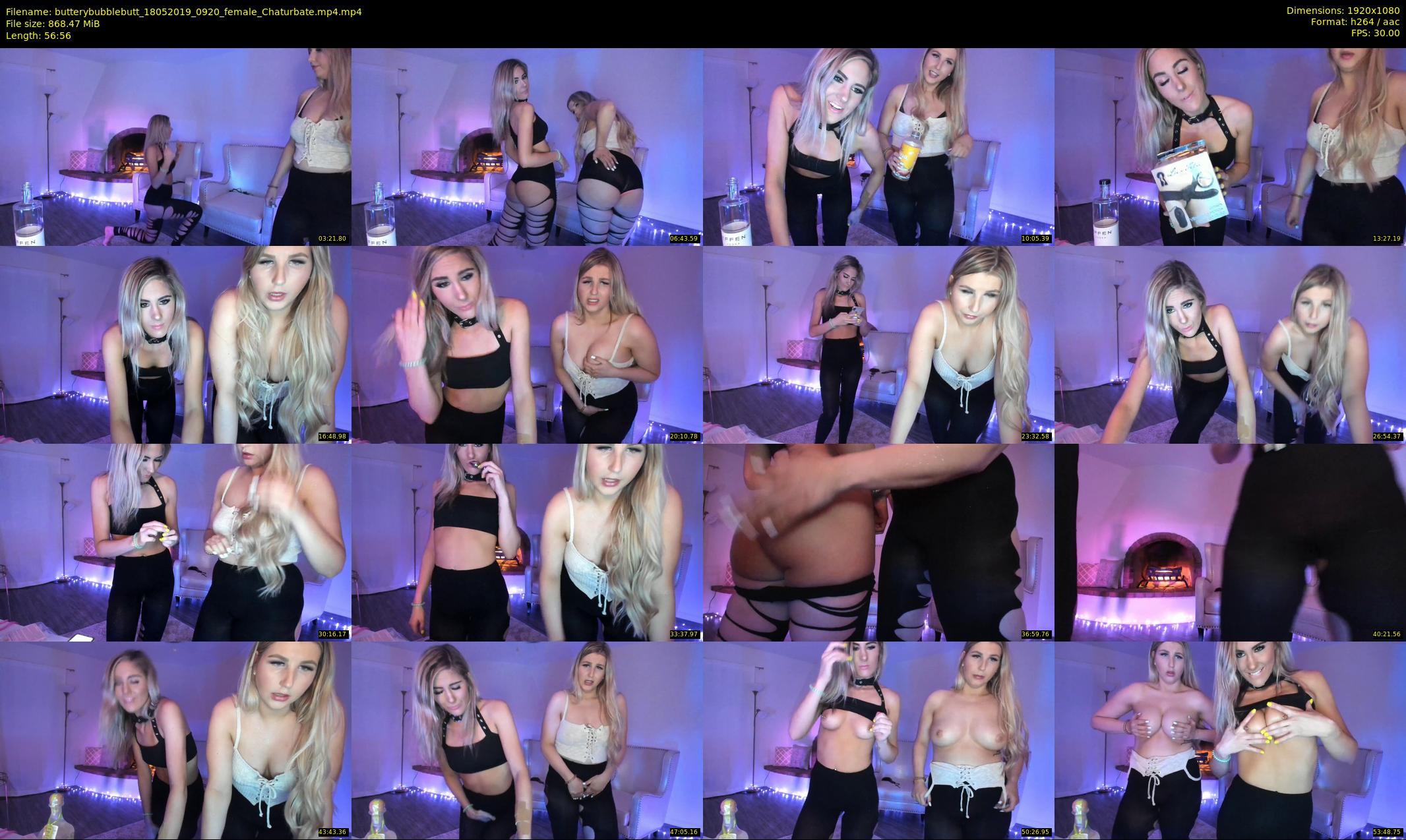 butterybubblebutt — 57 minute Chaturbate couple cam show recording, 1080p, May 18, 2019