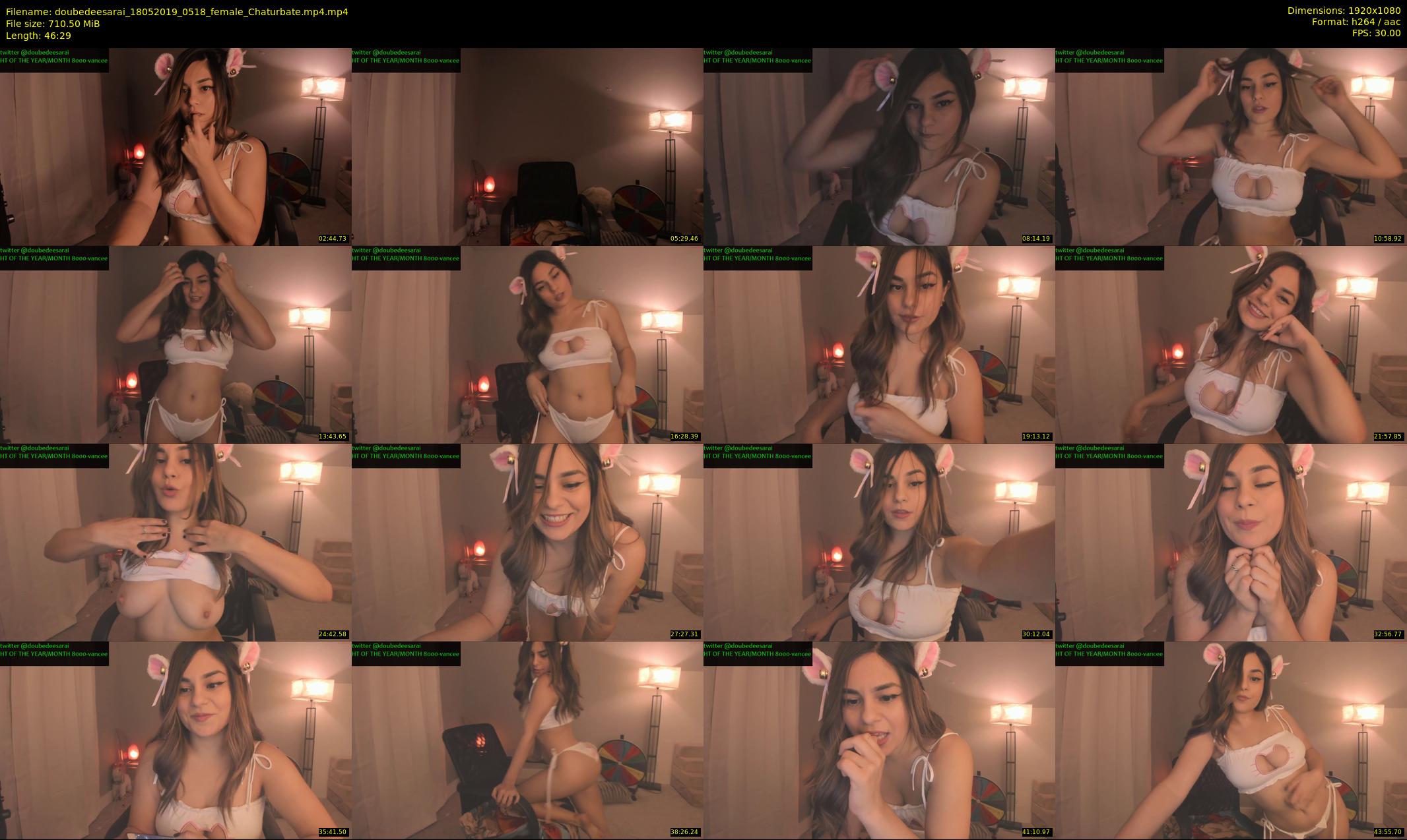 doubedeesarai — 47 minute Chaturbate female cam show recording, 1080p, May 18, 2019