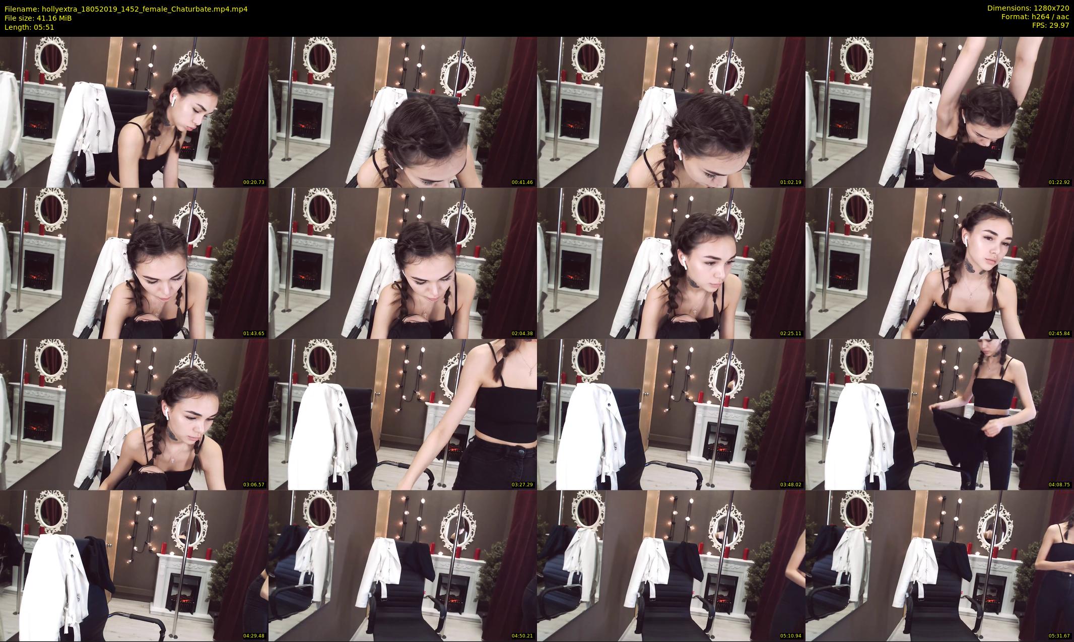 hollyextra — 6 minute Chaturbate female cam show recording, 720p, May 18, 2019