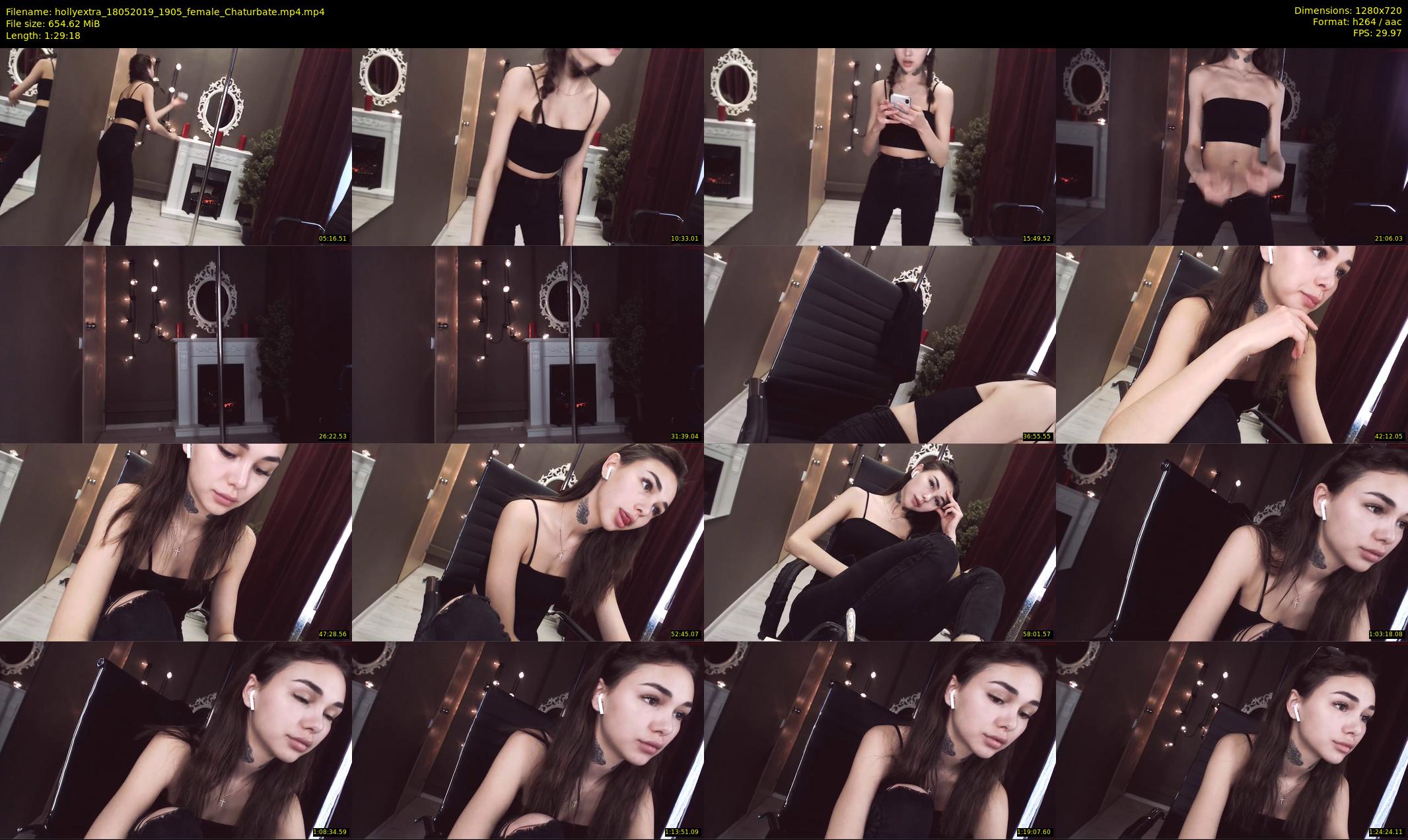 hollyextra — 90 minute Chaturbate female cam show recording, 720p, May 18, 2019