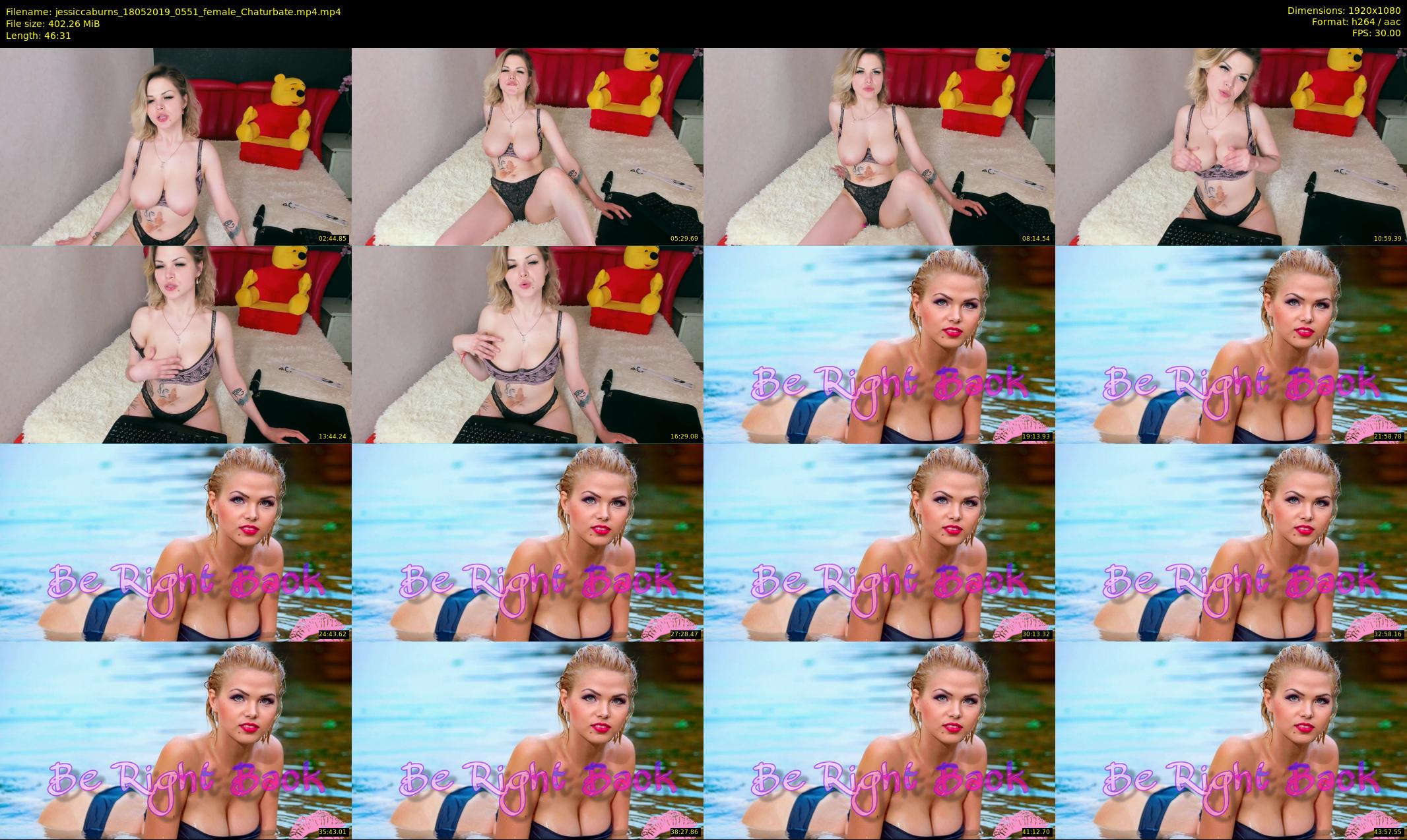 jessiccaburns — 47 minute Chaturbate female cam show recording, 1080p, May 18, 2019
