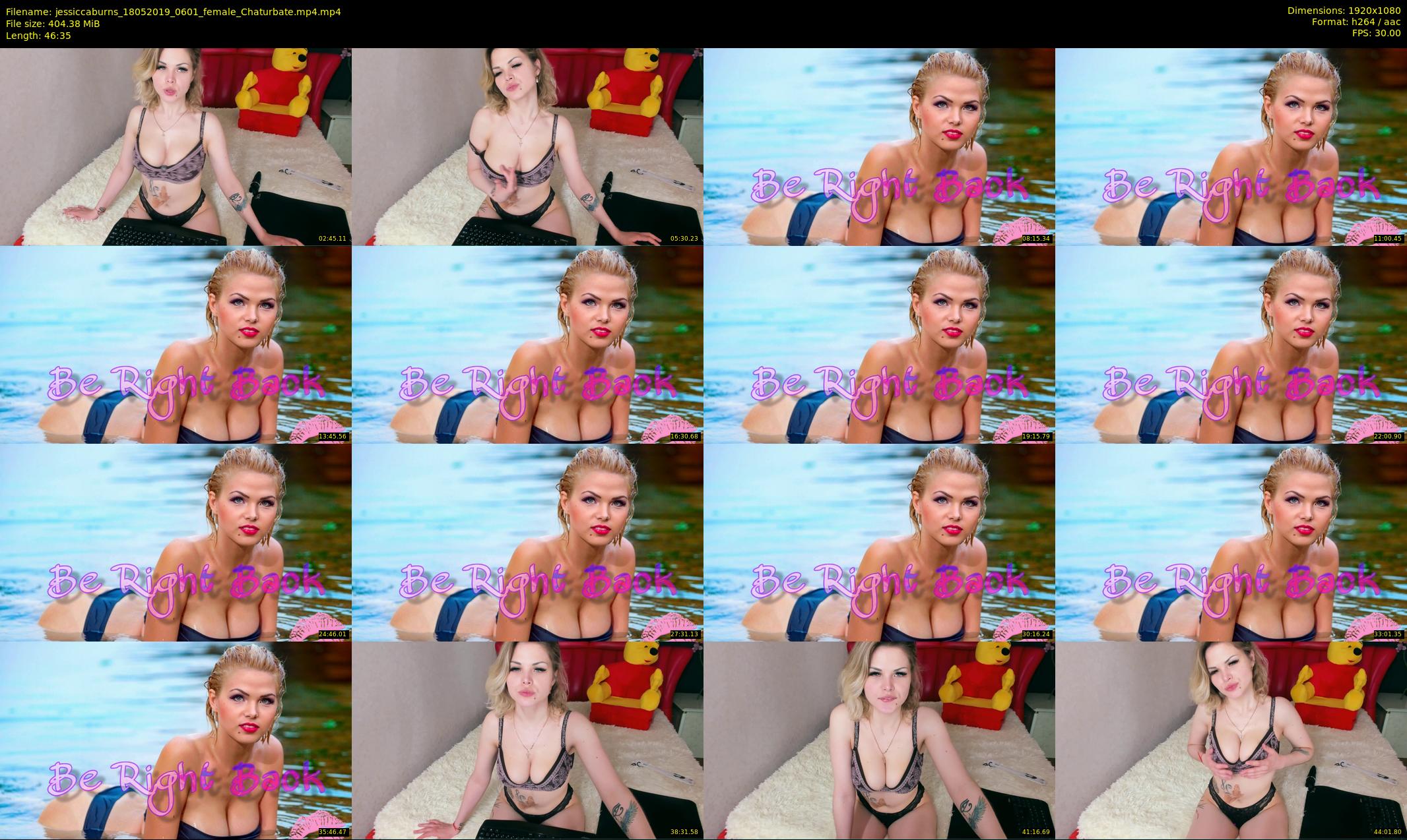 jessiccaburns — 47 minute Chaturbate female cam show recording, 1080p, May 18, 2019