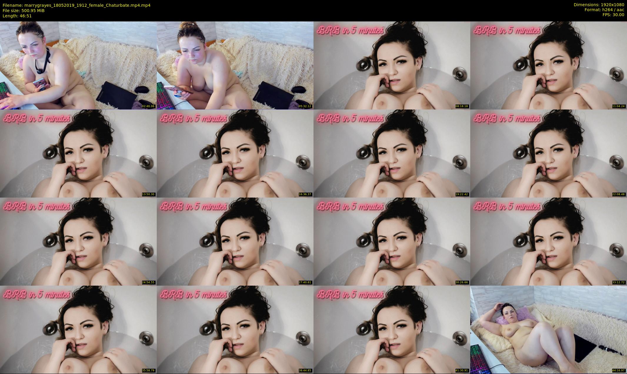 marrygrayes — 47 minute Chaturbate female cam show recording, 1080p, May 18, 2019