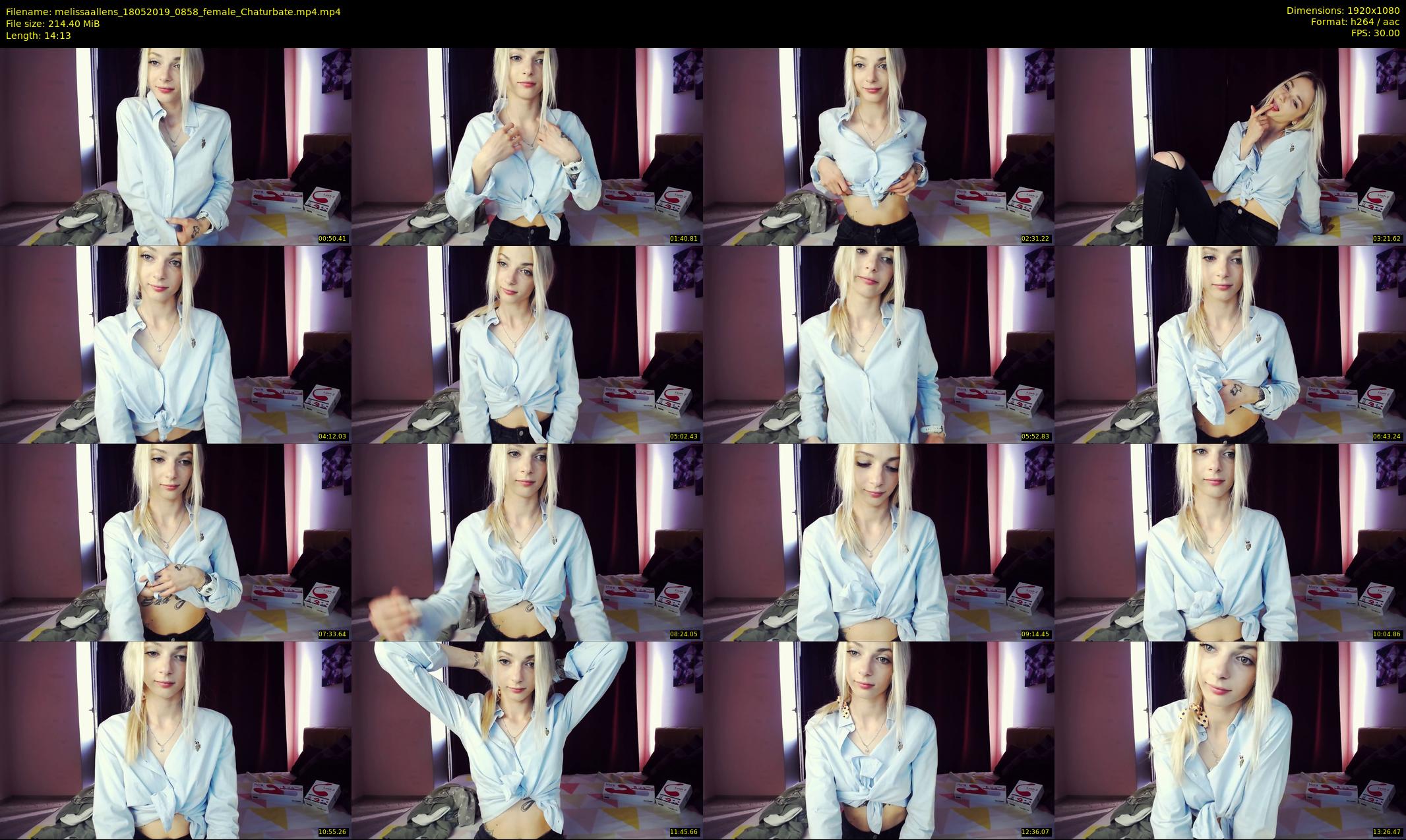 melissaallens — 15 minute Chaturbate female cam show recording, 1080p, May 18, 2019