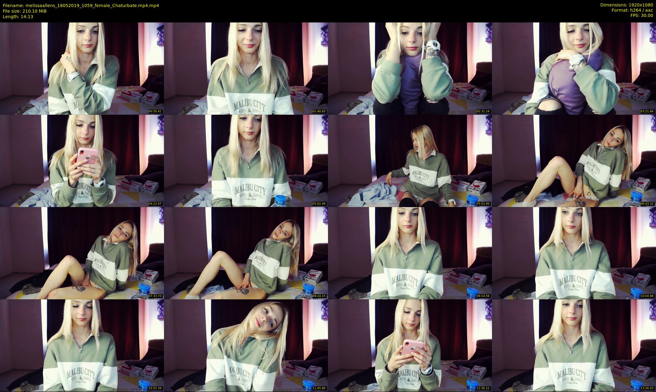 melissaallens — 15 minute Chaturbate female cam show recording, 1080p, May 18, 2019