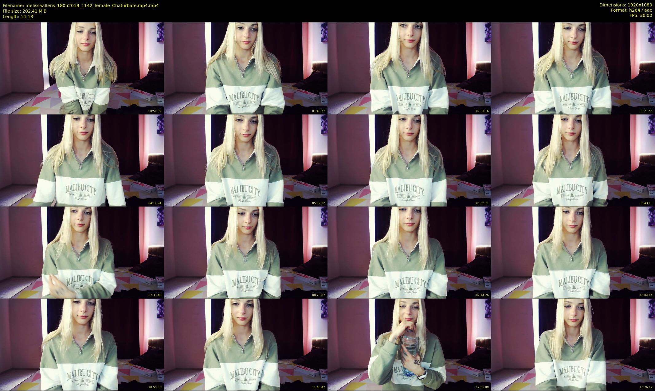 melissaallens — 15 minute Chaturbate female cam show recording, 1080p, May 18, 2019