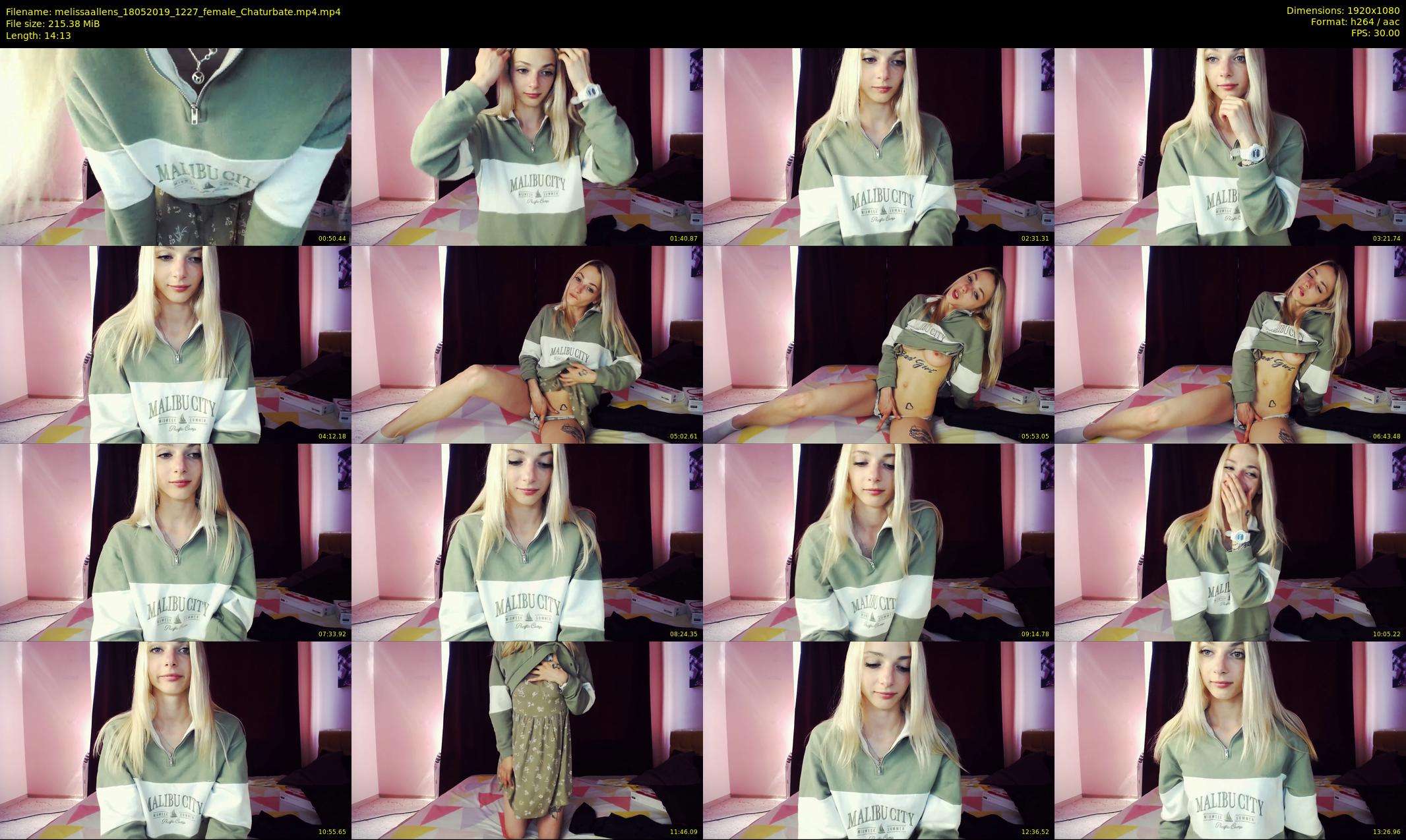 melissaallens — 15 minute Chaturbate female cam show recording, 1080p, May 18, 2019