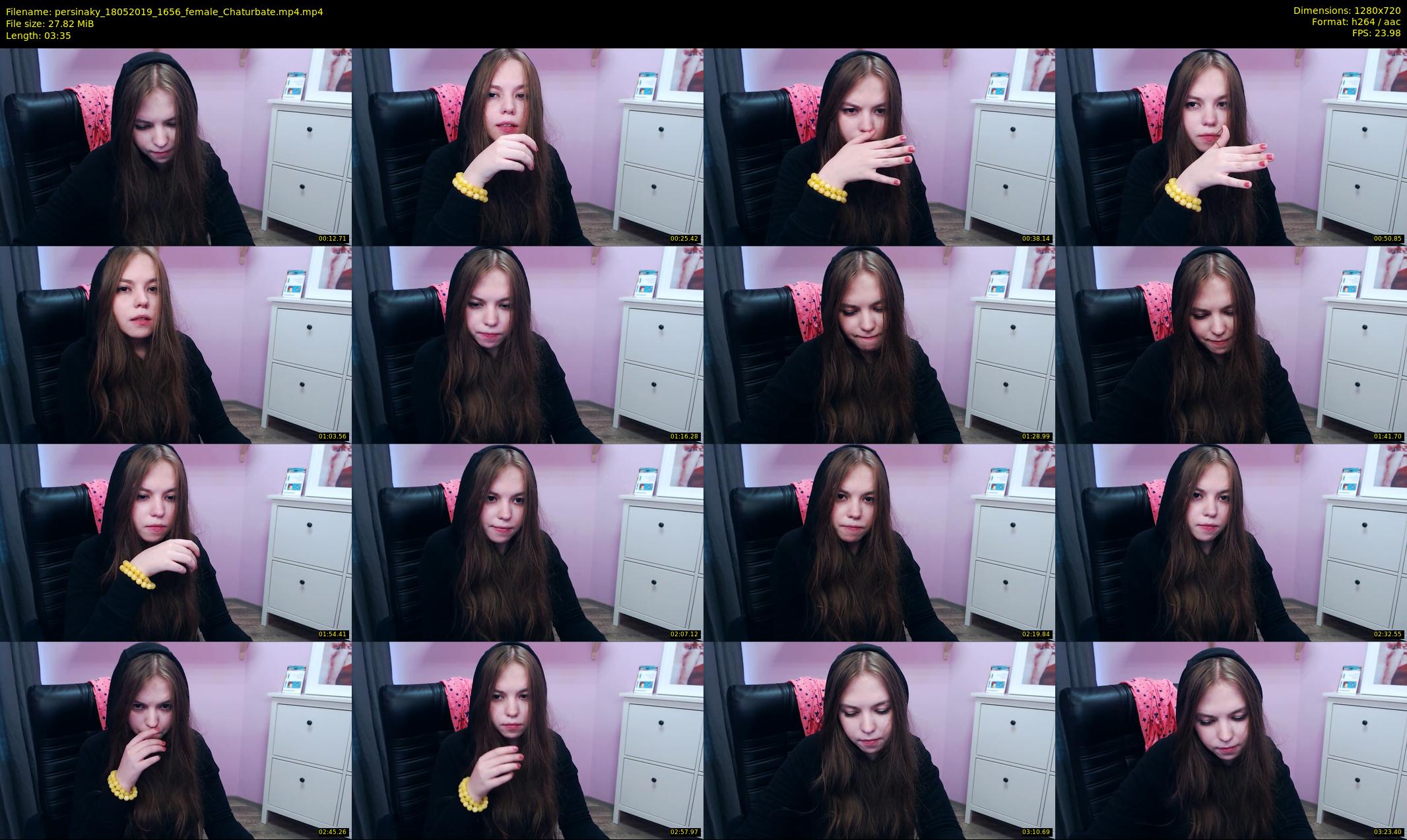 persinaky — 4 minute Chaturbate female cam show recording, 720p, May 18, 2019
