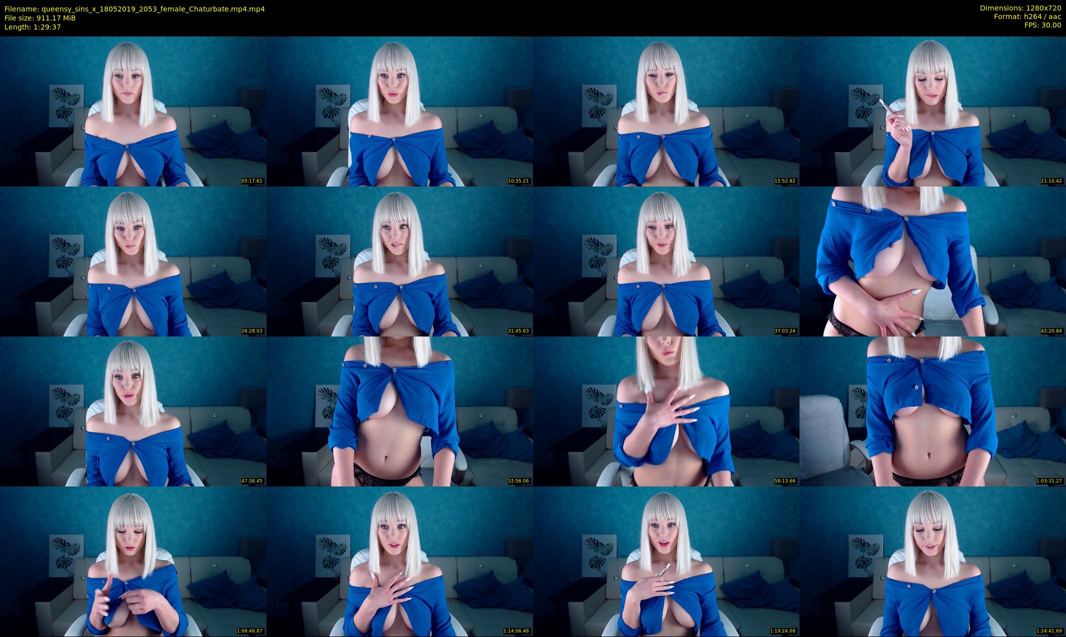queensy_sins_x — 90 minute Chaturbate female cam show recording, 720p, May 18, 2019