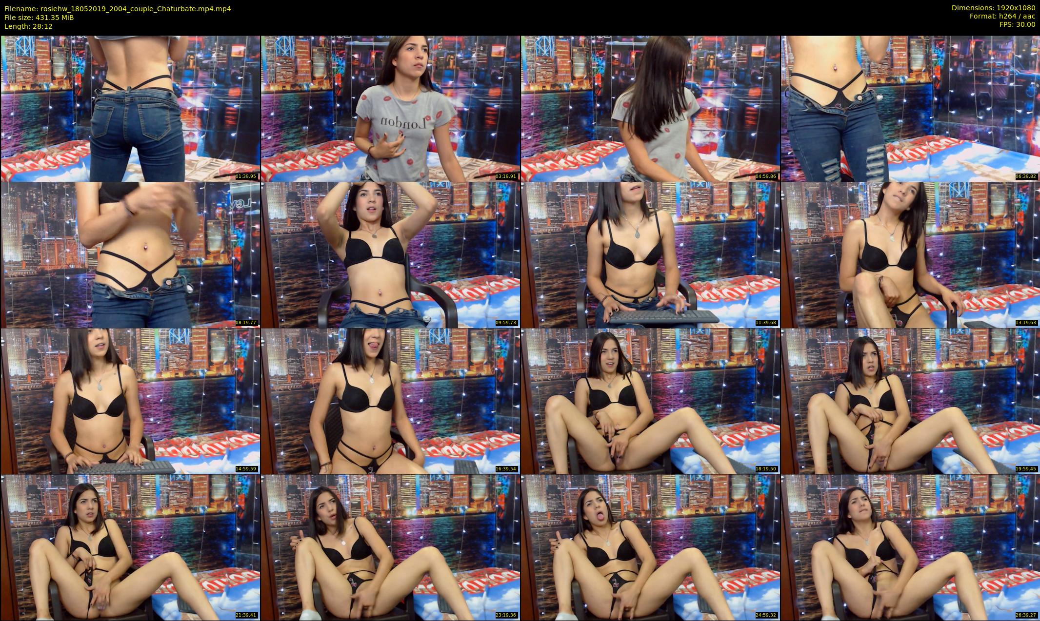 rosiehw — 29 minute Chaturbate couple cam show recording, 1080p, May 18, 2019
