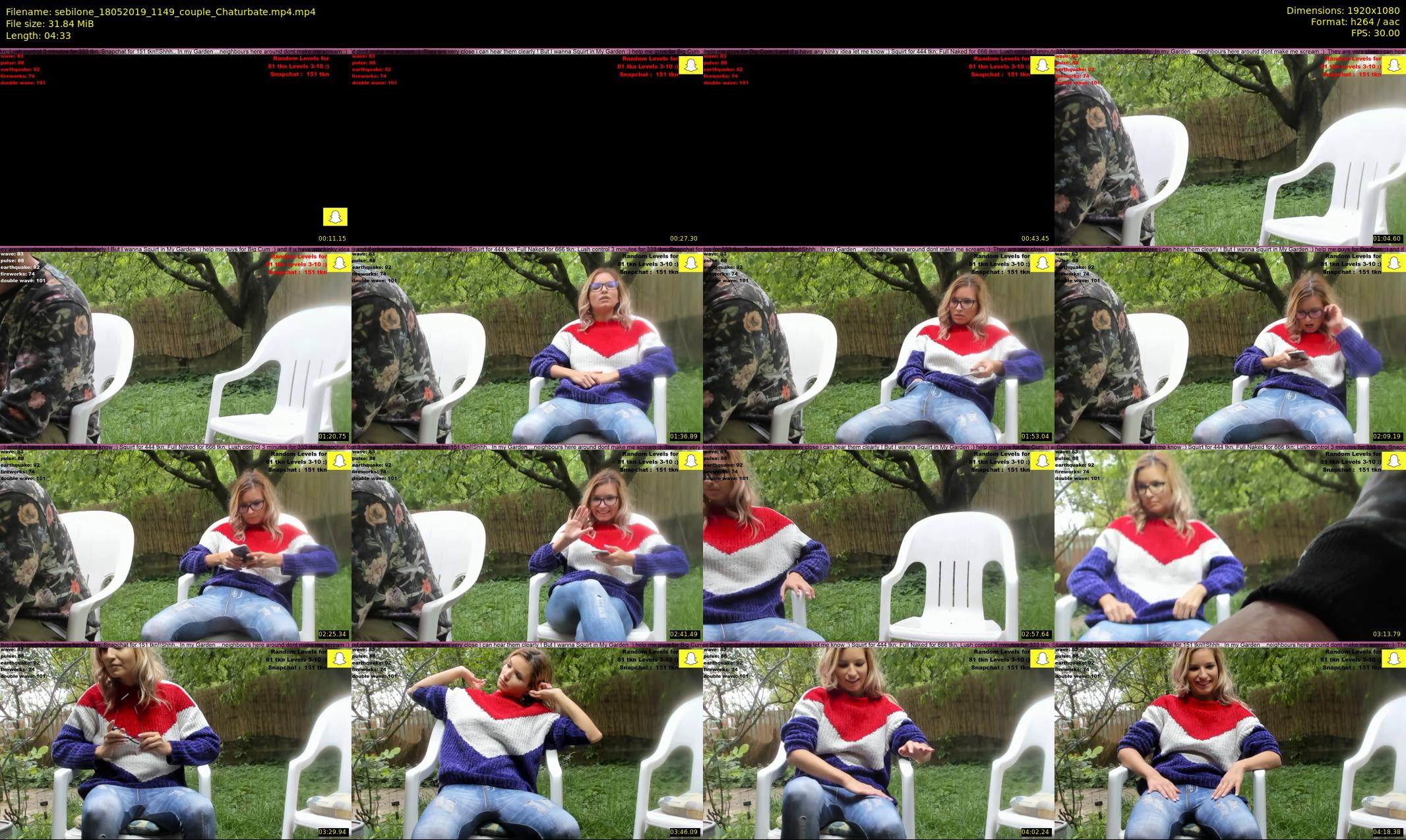 sebilone — 5 minute Chaturbate couple cam show recording, 1080p, May 18, 2019