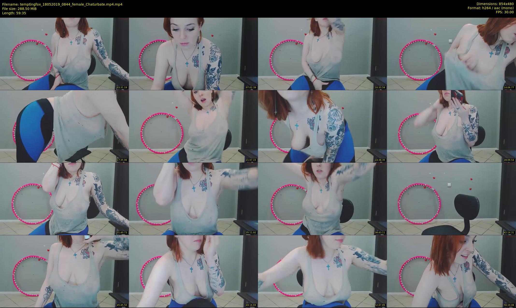 temptingfox — 60 minute Chaturbate female cam show recording, 480p, May 18, 2019