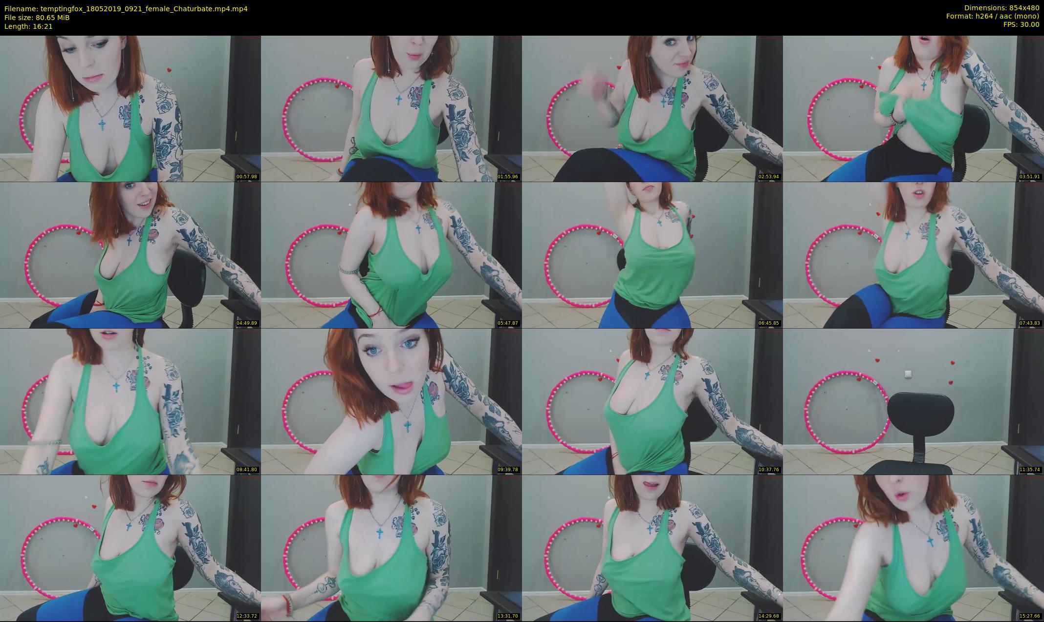 temptingfox — 17 minute Chaturbate female cam show recording, 480p, May 18, 2019
